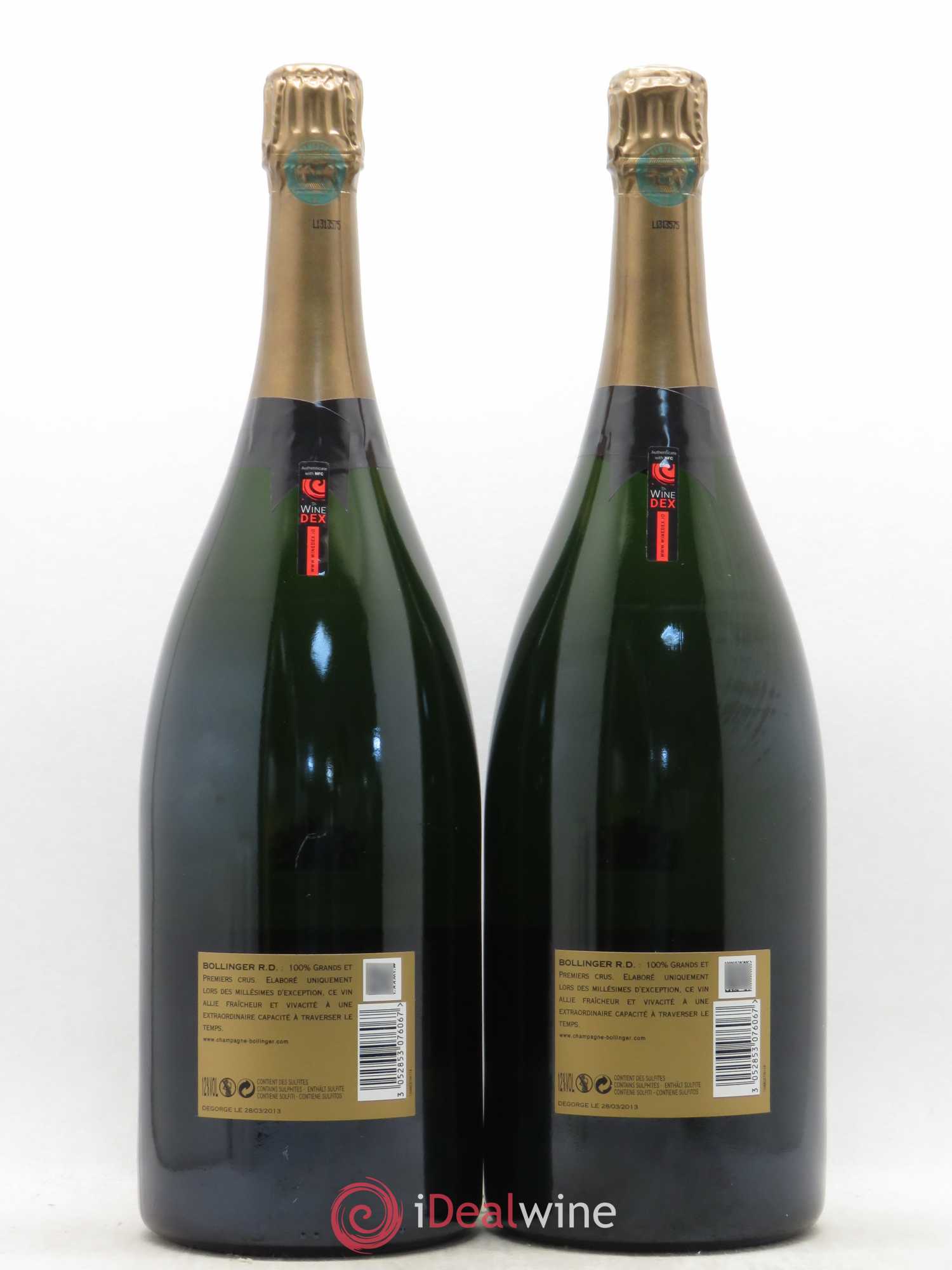 R.D. Extra-Brut Bollinger 1988 - Lot de 2 magnums - 1