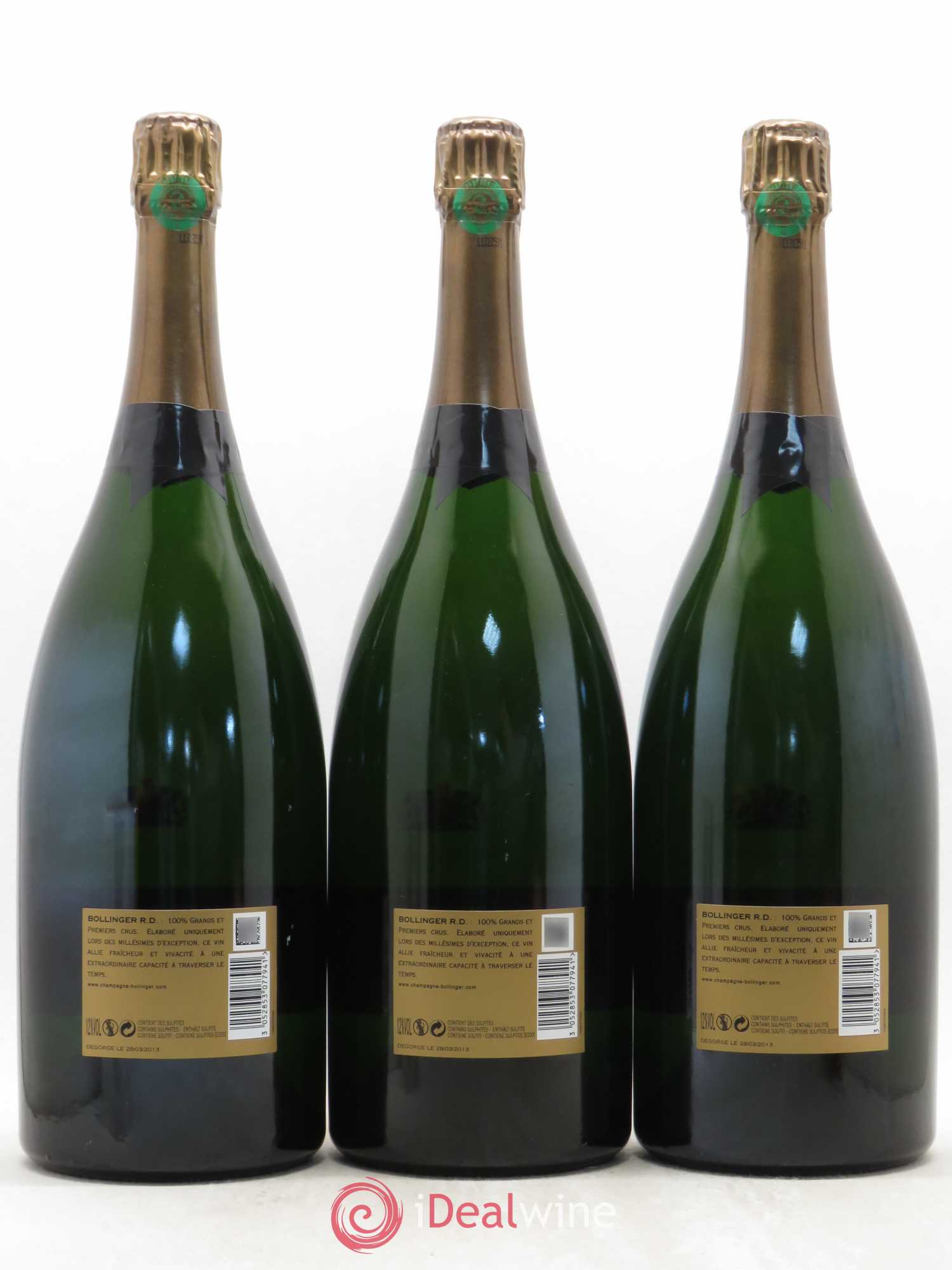 R.D. Extra-Brut Bollinger 1996 - Lot de 3 magnums - 1
