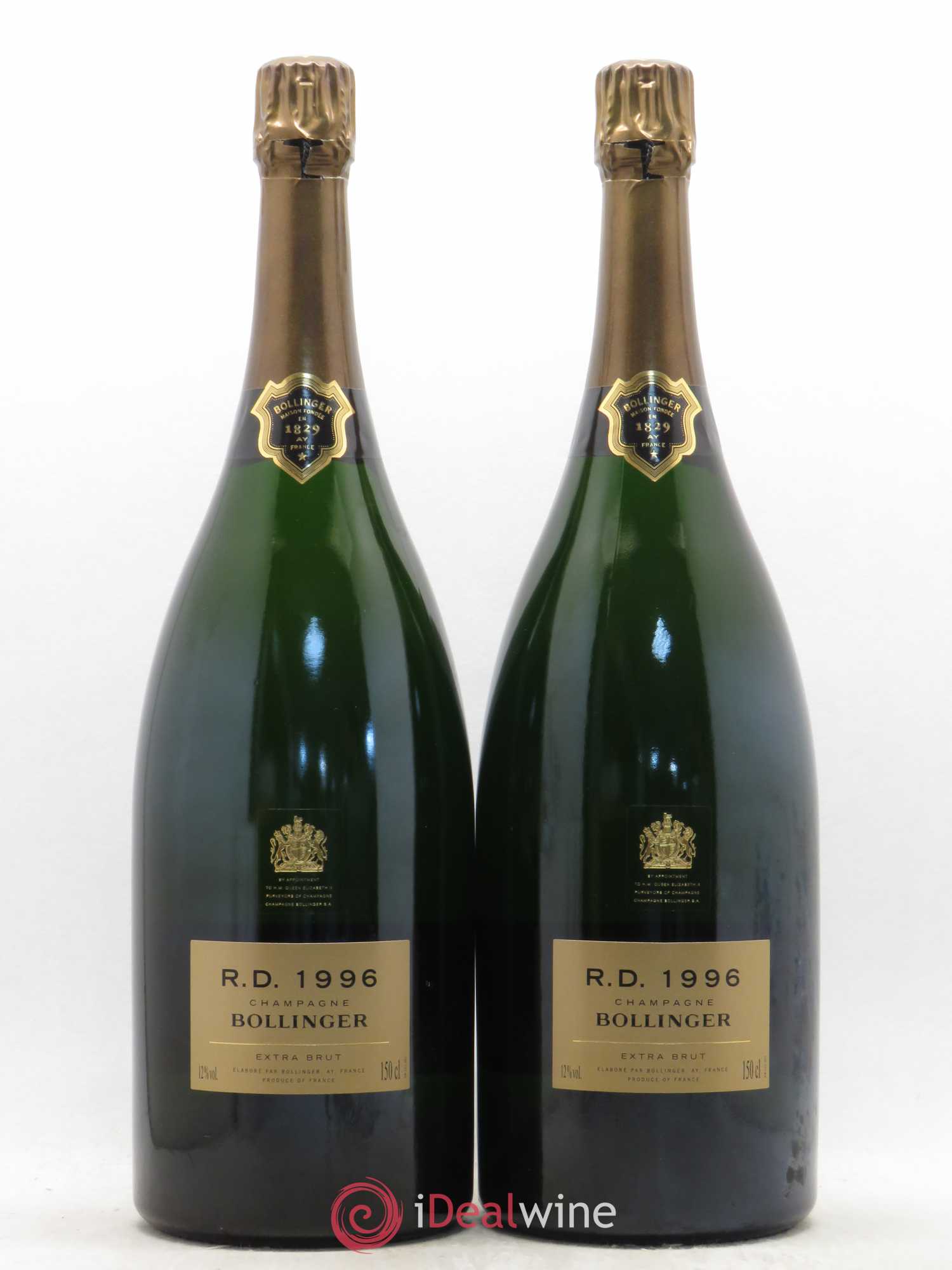 R.D. Extra-Brut Bollinger 1996 - Lot de 2 magnums - 0