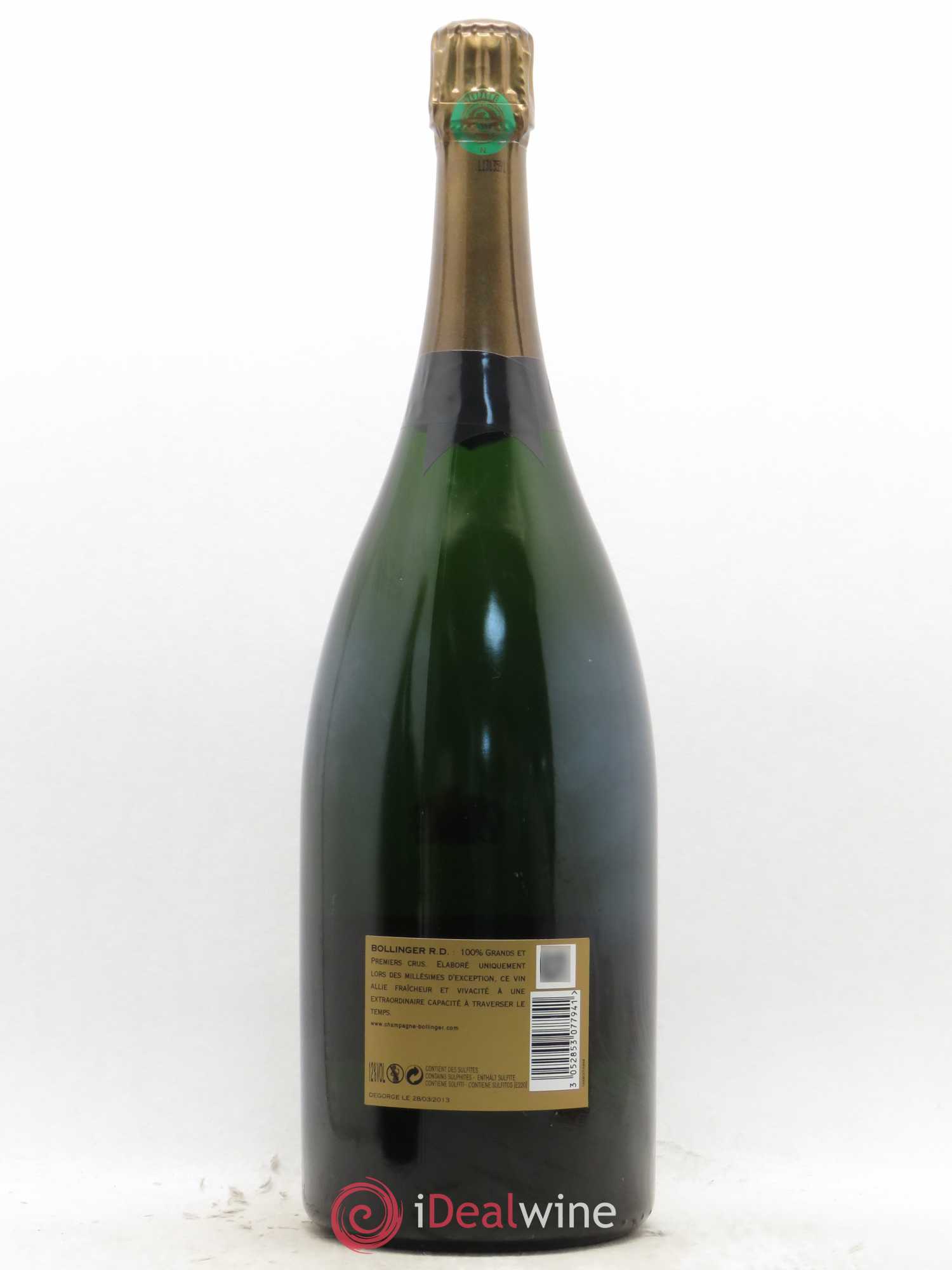 R.D. Extra-Brut Bollinger 1996 - Lot de 1 magnum - 1