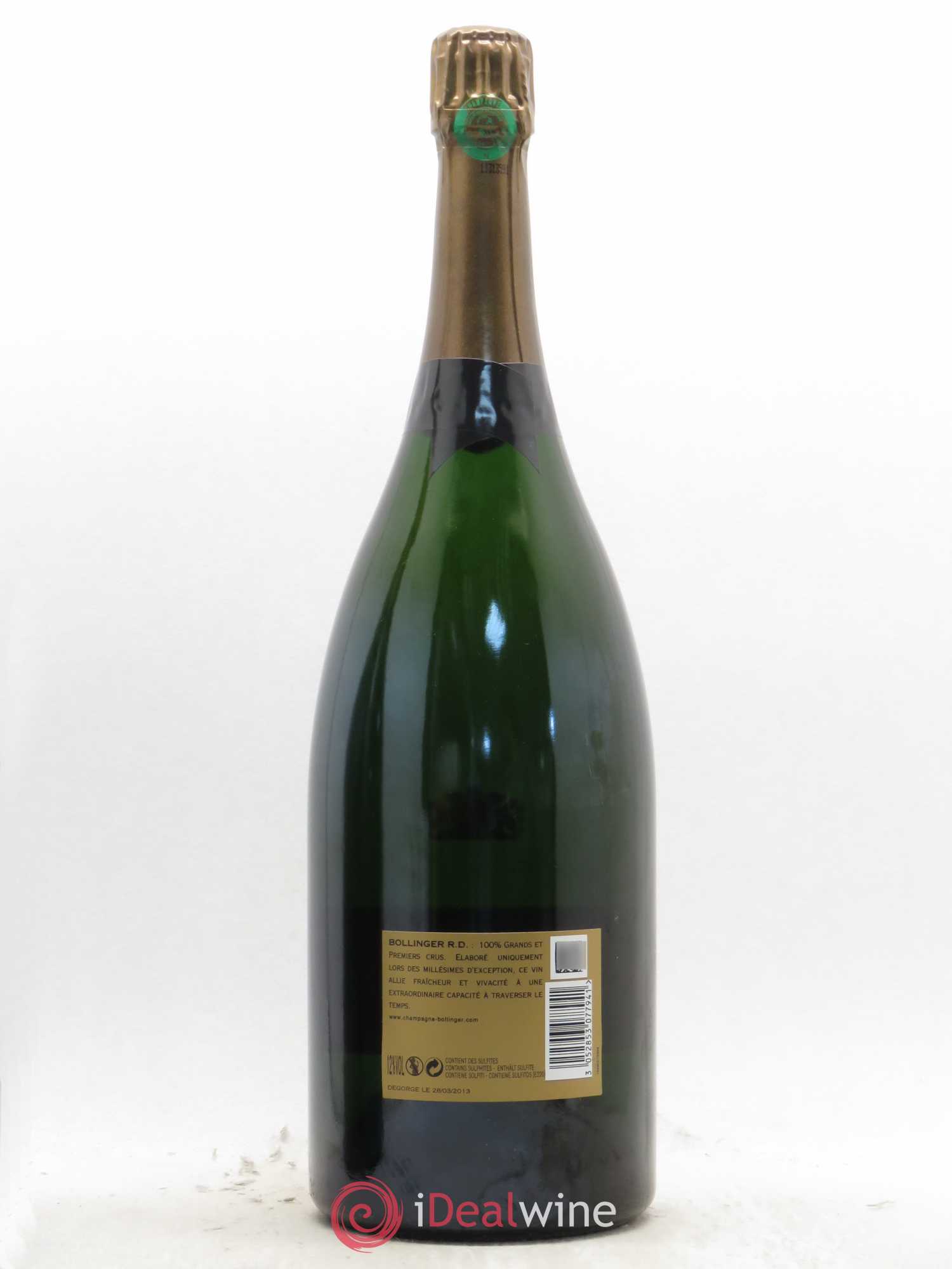 R.D. Extra-Brut Bollinger 1996 - Lot de 1 magnum - 1