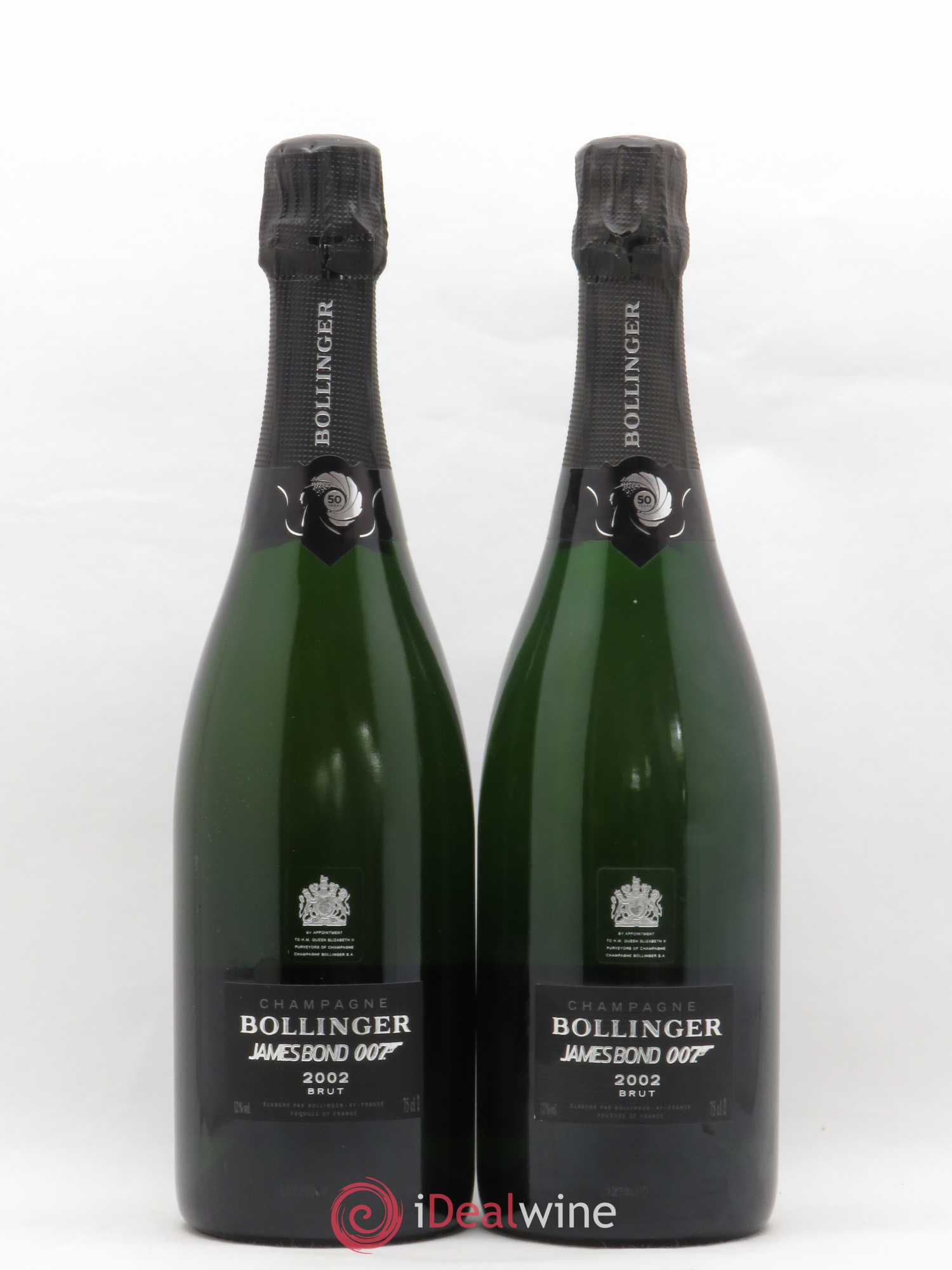 James Bond 007 Bollinger 2002 - Lot of 2 bottles - 0