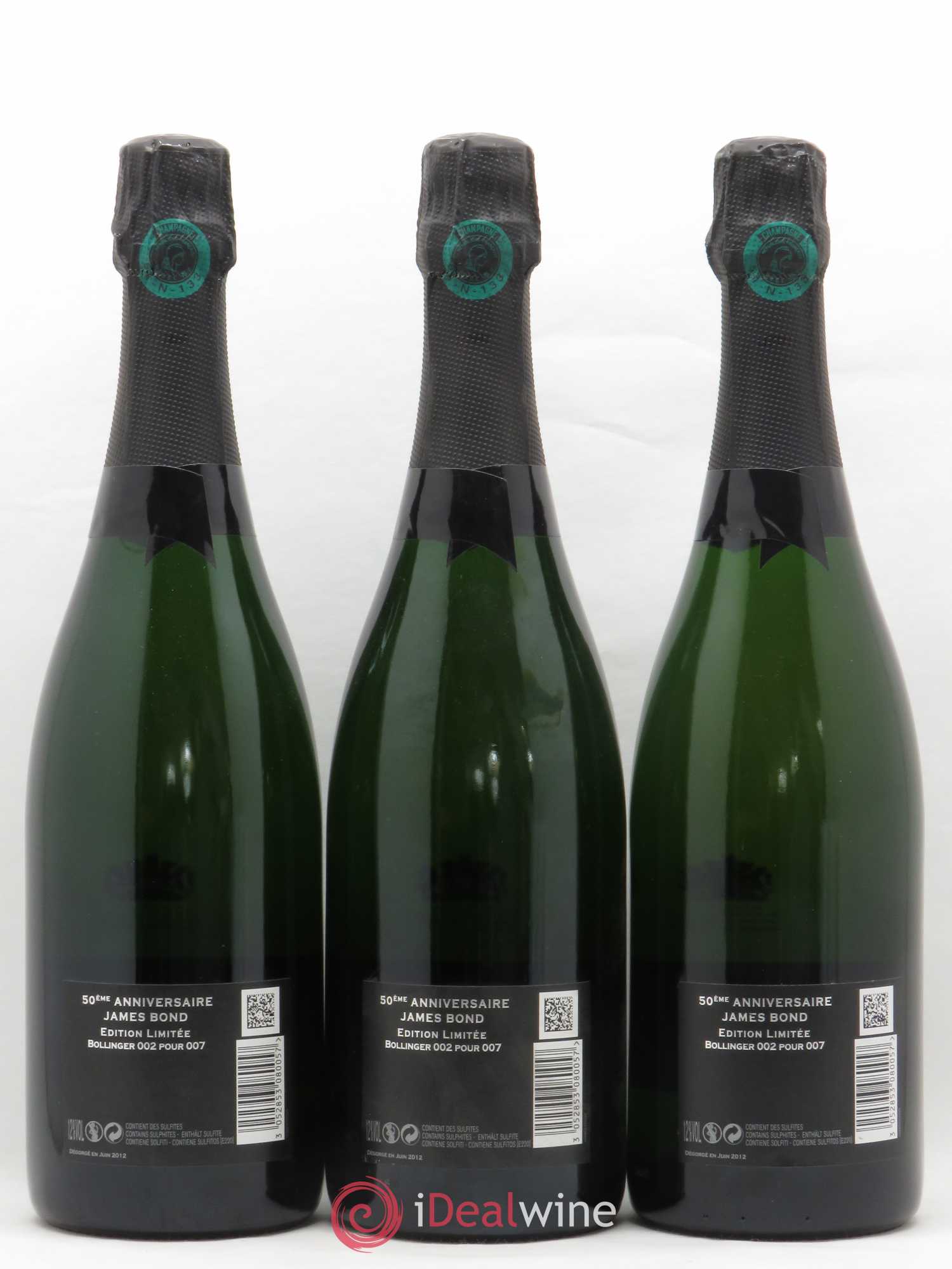 James Bond 007 Bollinger 2002 - Lot de 3 bouteilles - 1
