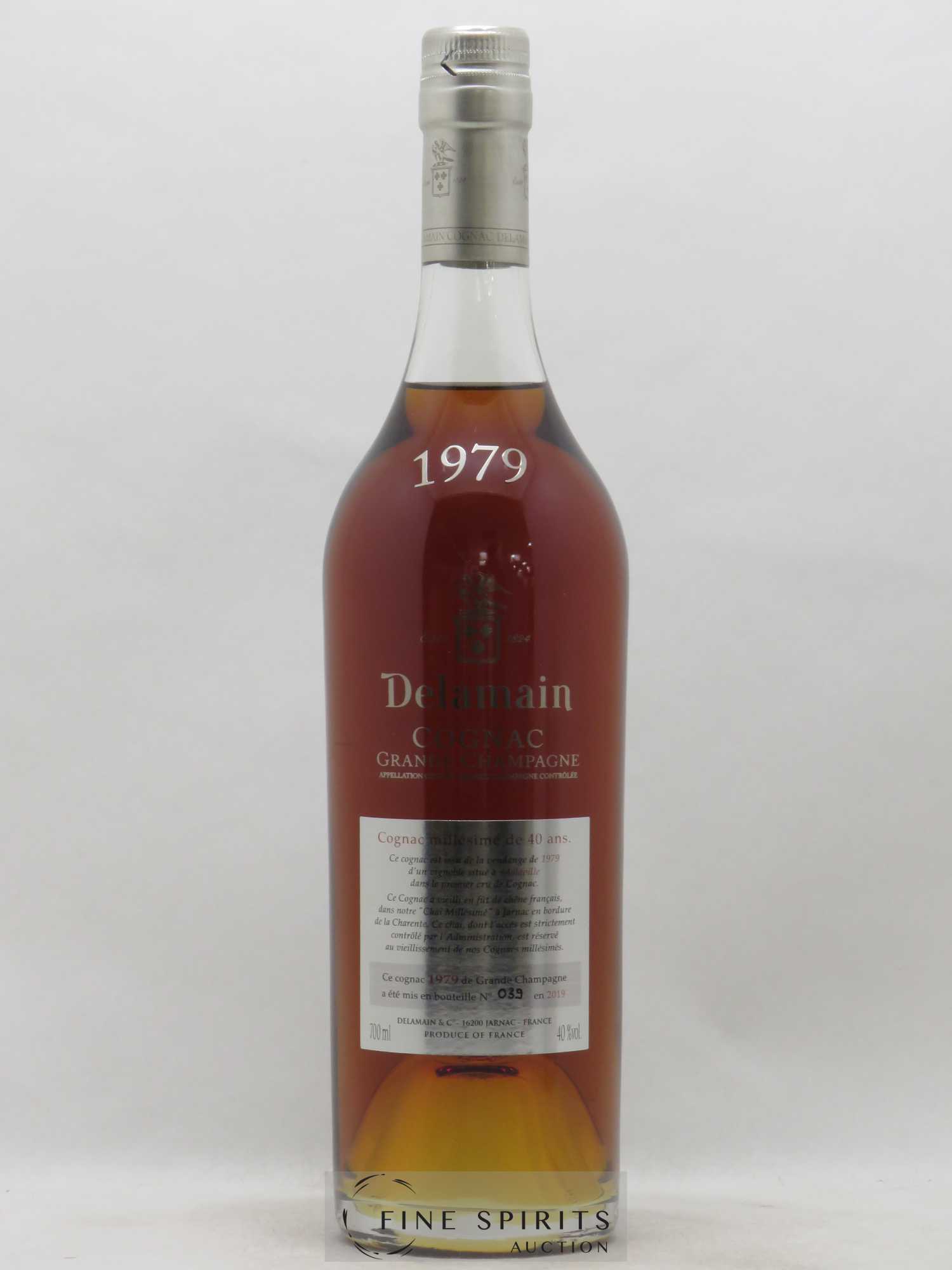 Cognac Delamain 40 years 1979 Grande Champagne Chai Millésimé - Lot de 1 bouteille - 0