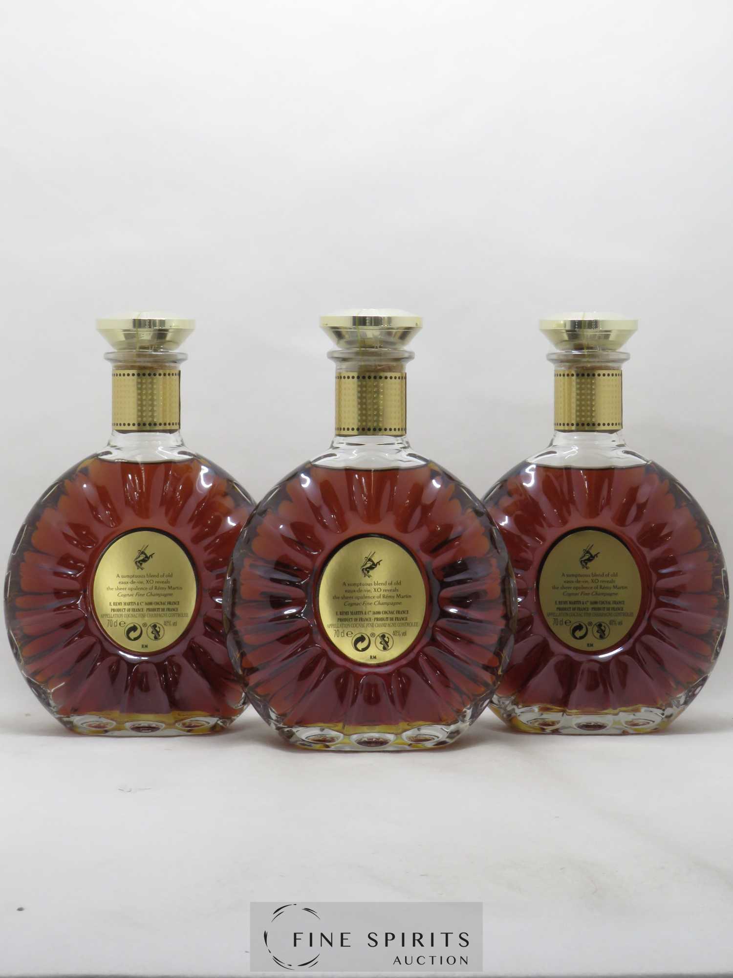 Cognac Rémy Martin Of. XO (70cl.) - Posten von 3 Flaschen - 1