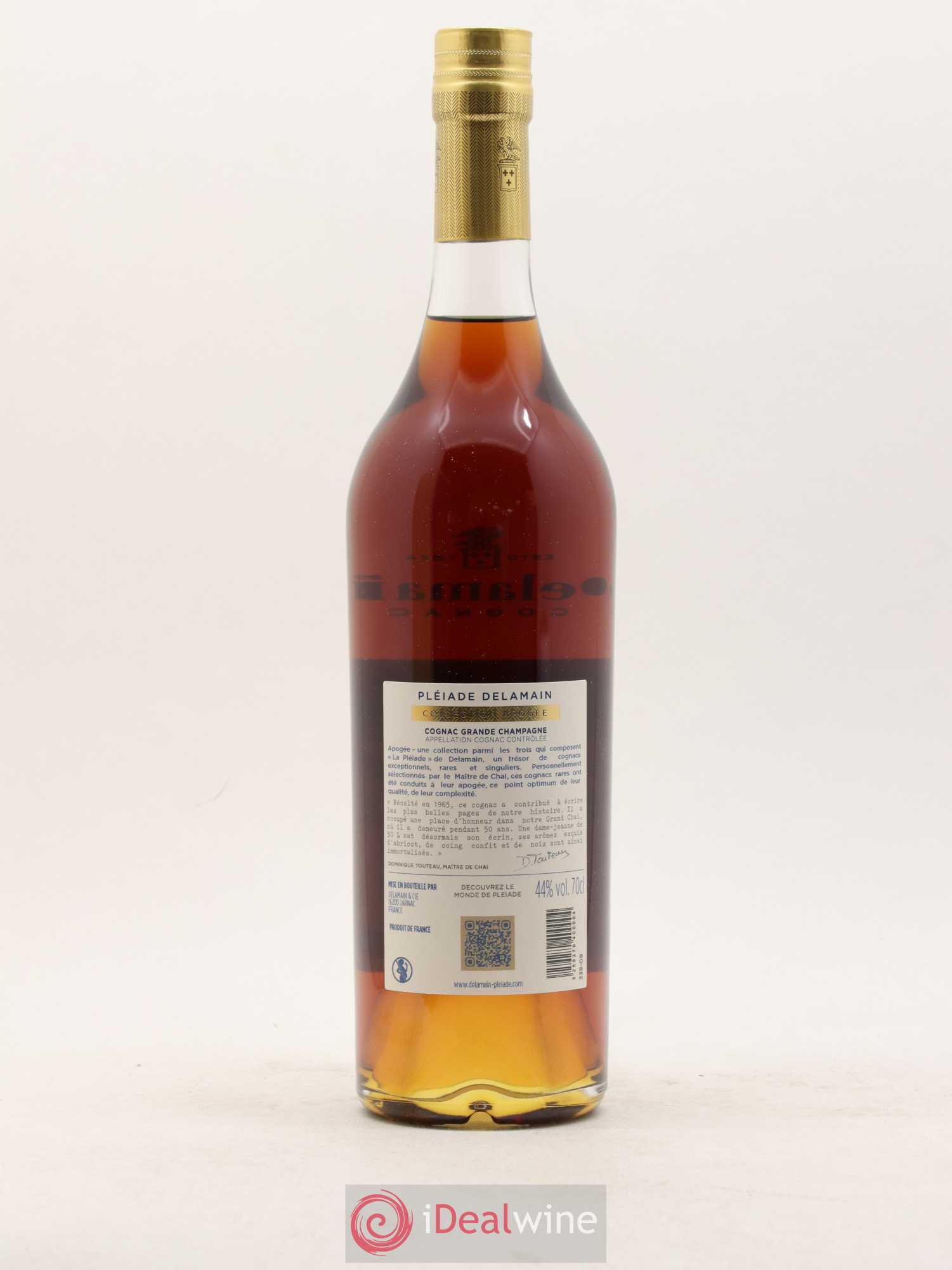 Cognac Delamain Grande Champagne Pléiade Collection apogée Verrières 50 Ans 1965 - Lot de 1 bouteille - 2