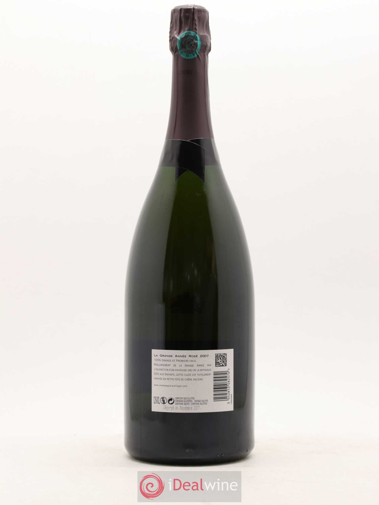 Grande Année Brut Bollinger 2007 - Lot de 1 magnum - 1