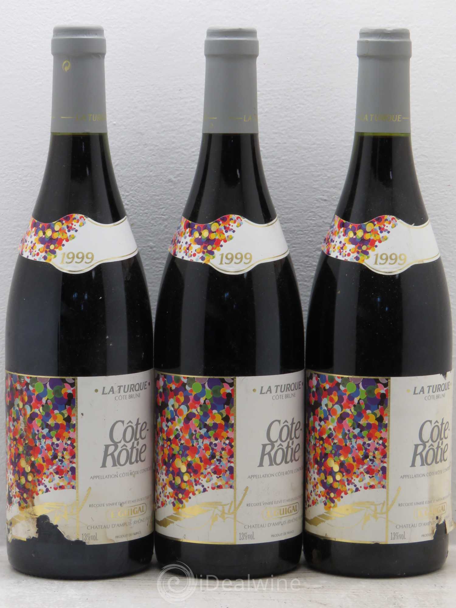 Côte-Rôtie La Turque Guigal 1999 - Lot de 3 bouteilles - 0