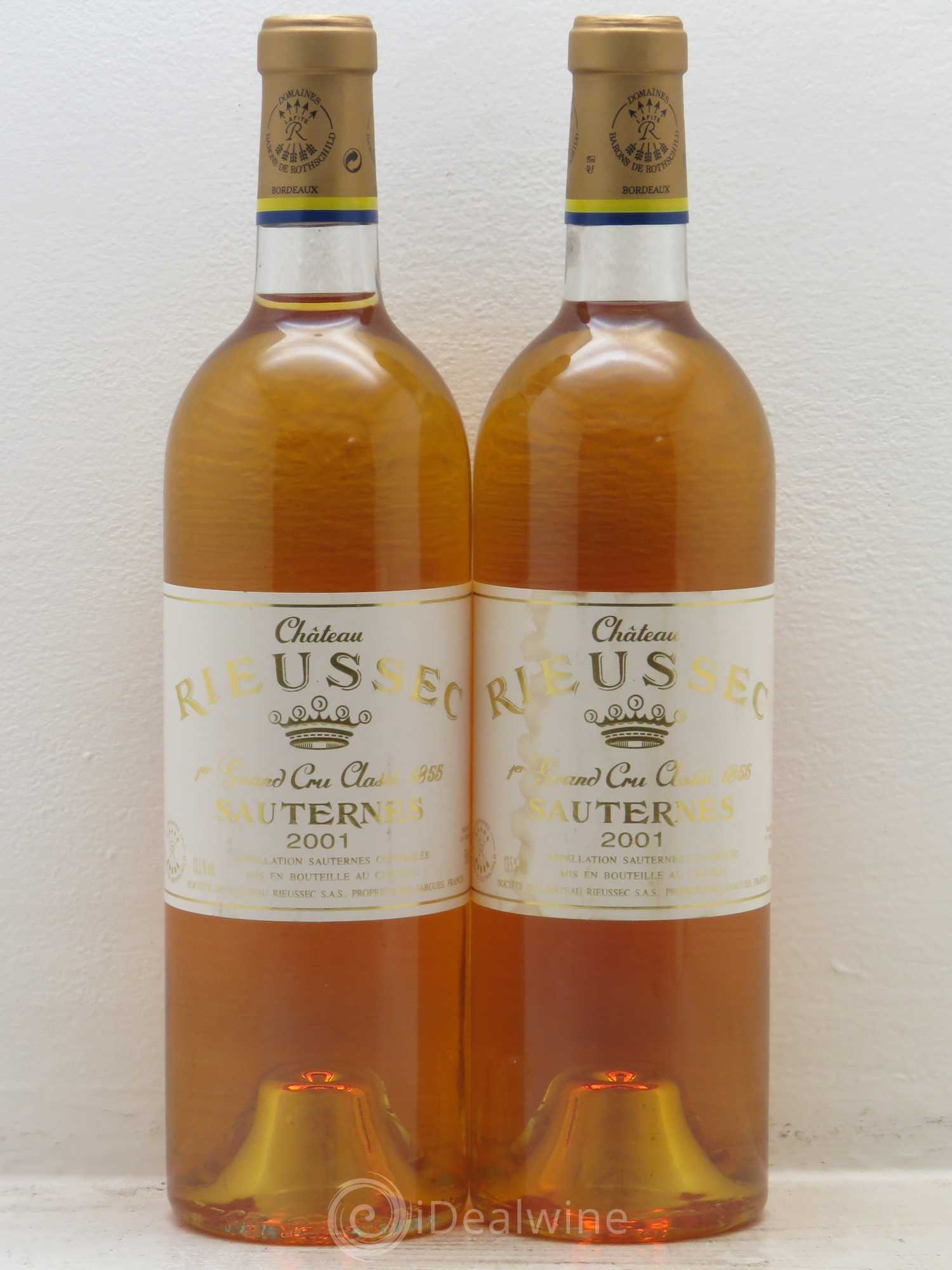 Château Rieussec 1er Grand Cru Classé 2001 - Lotto di 2 bottiglie - 0