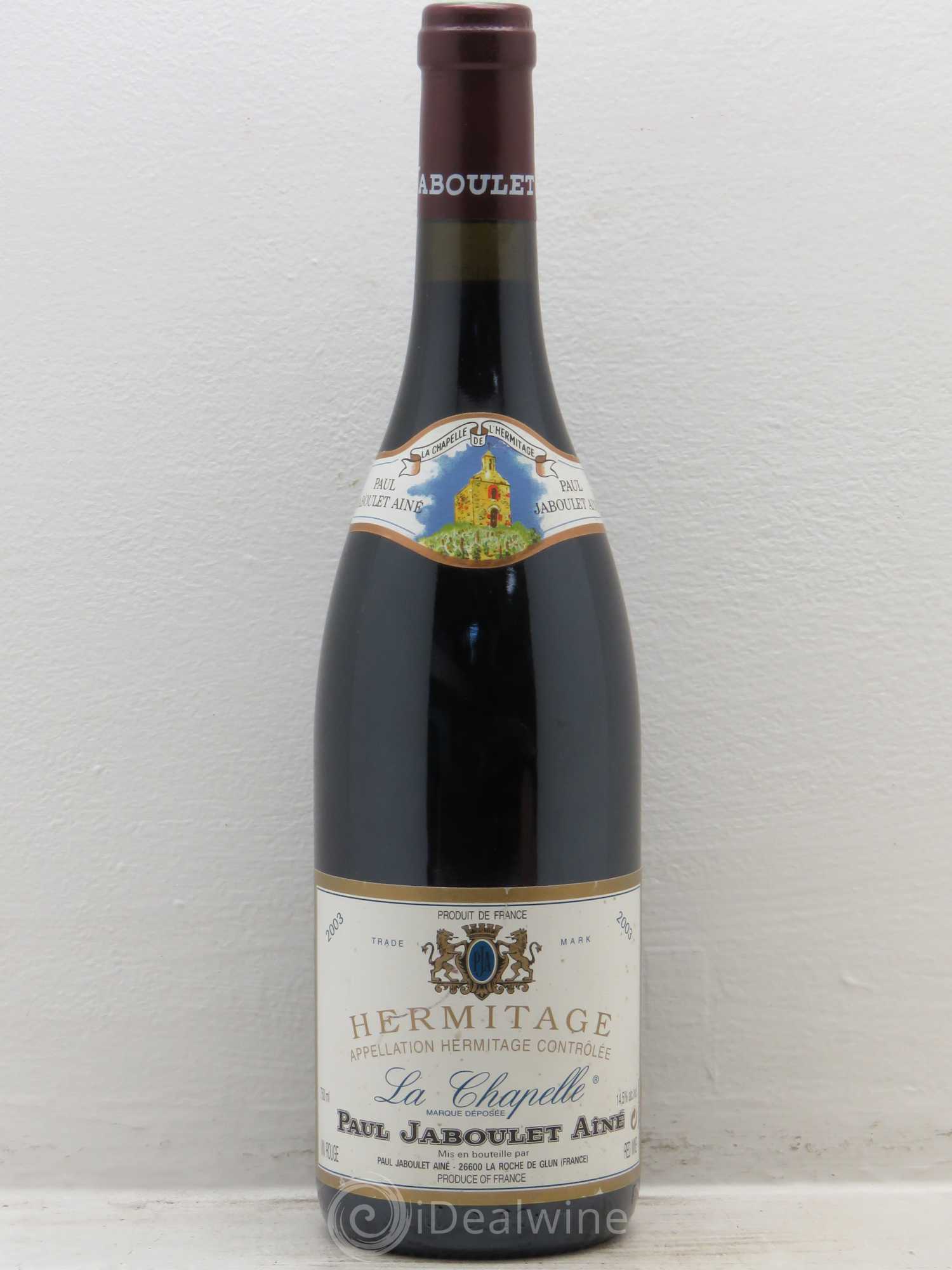 Hermitage La Chapelle Paul Jaboulet Ainé 2003 - Lot de 1 bouteille - 0