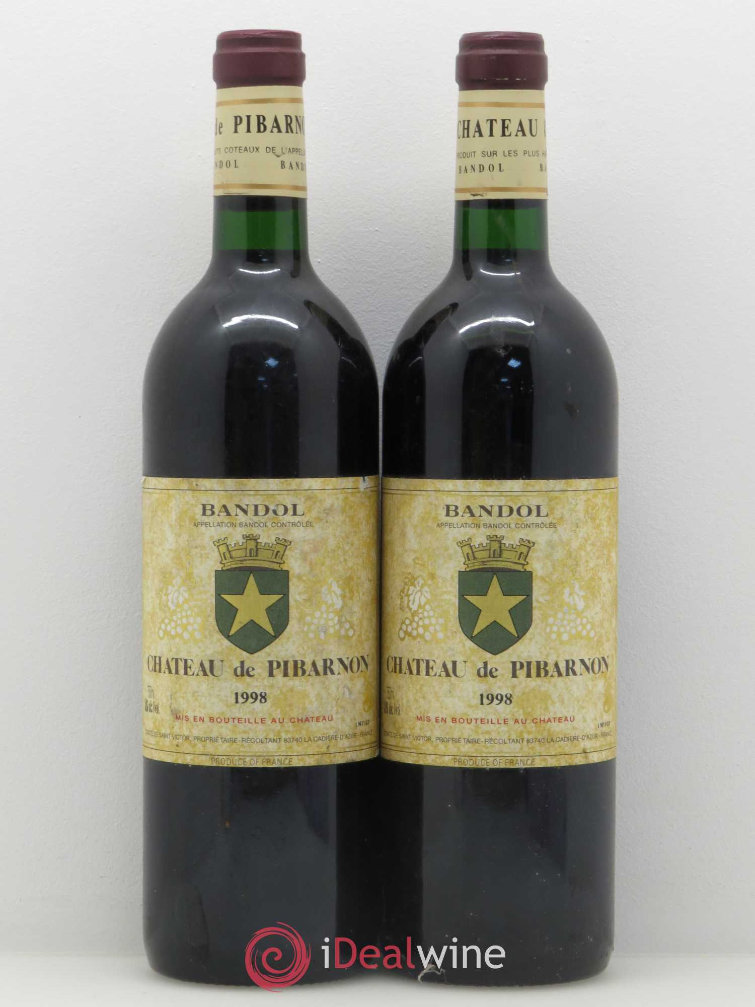 Bandol Château de Pibarnon Comte de Saint-Victor 1998 - Lot de 2 bouteilles - 0