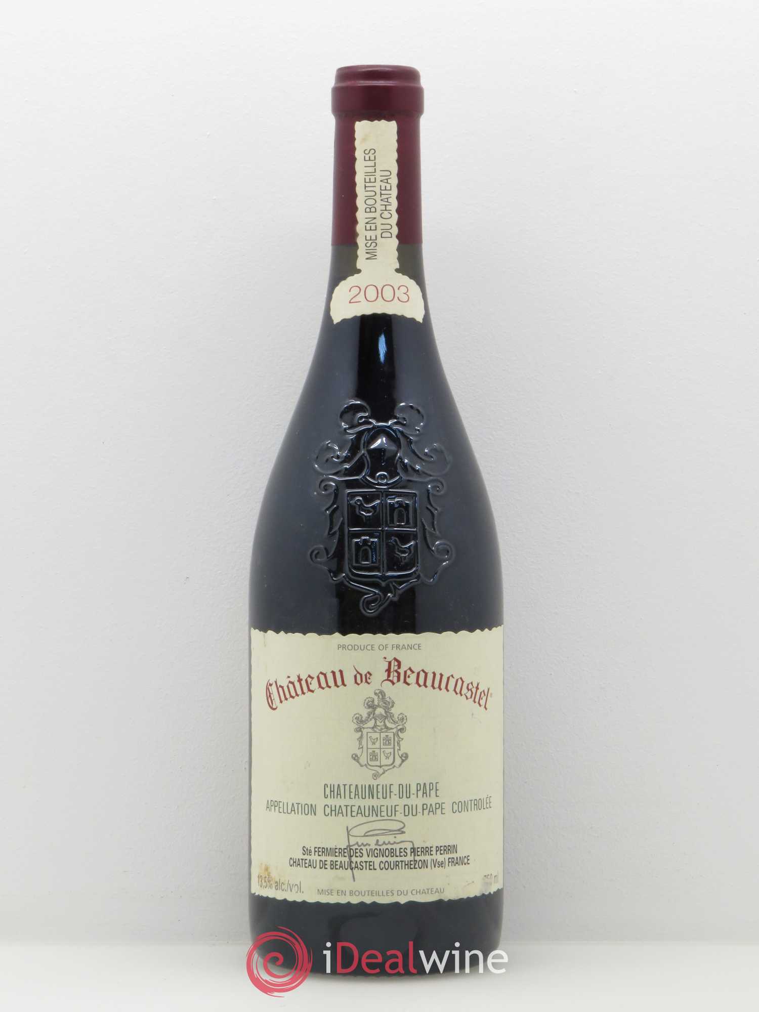 Châteauneuf-du-Pape Château de Beaucastel Famille Perrin 2003 - Lot de 1 bouteille - 0
