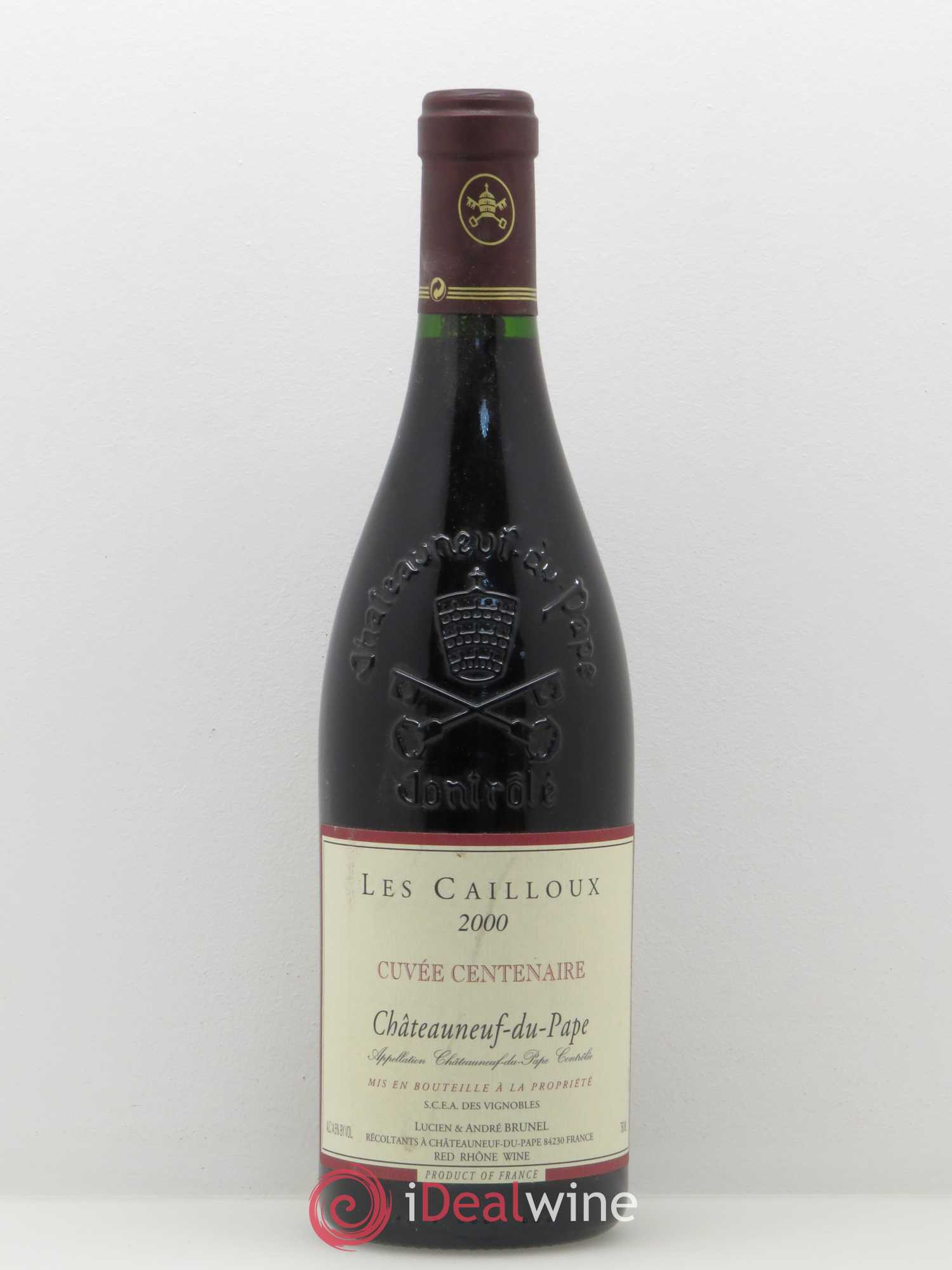 Châteauneuf-du-Pape Brunet Les Cailloux Cuvée Centenaire 2000 - Posten von 1 Flasche - 0