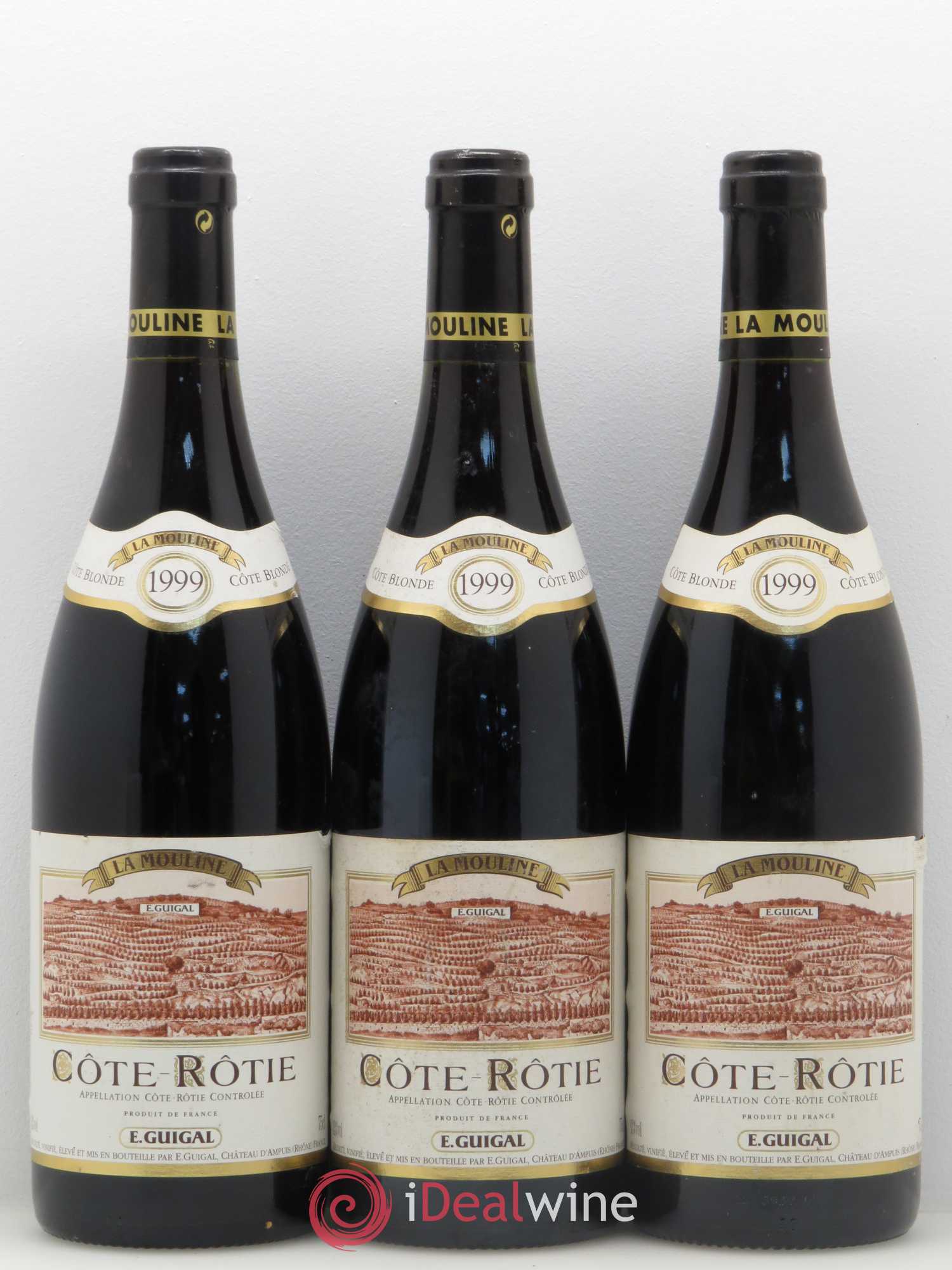 Côte-Rôtie La Mouline Guigal 1999 - Lot de 3 bouteilles - 0