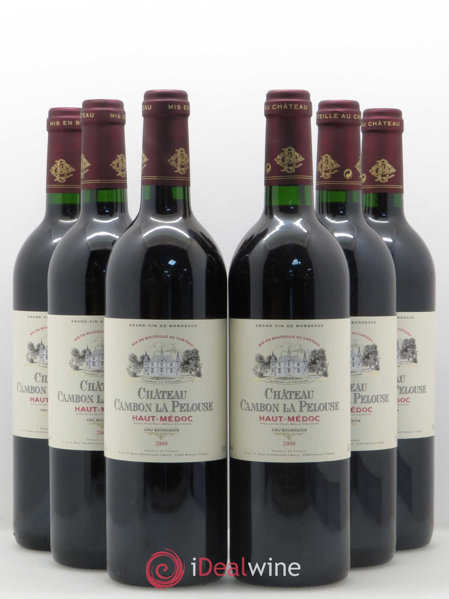 Château Cambon la Pelouse Cru Bourgeois 2000 - Lot de 6 bouteilles - 0