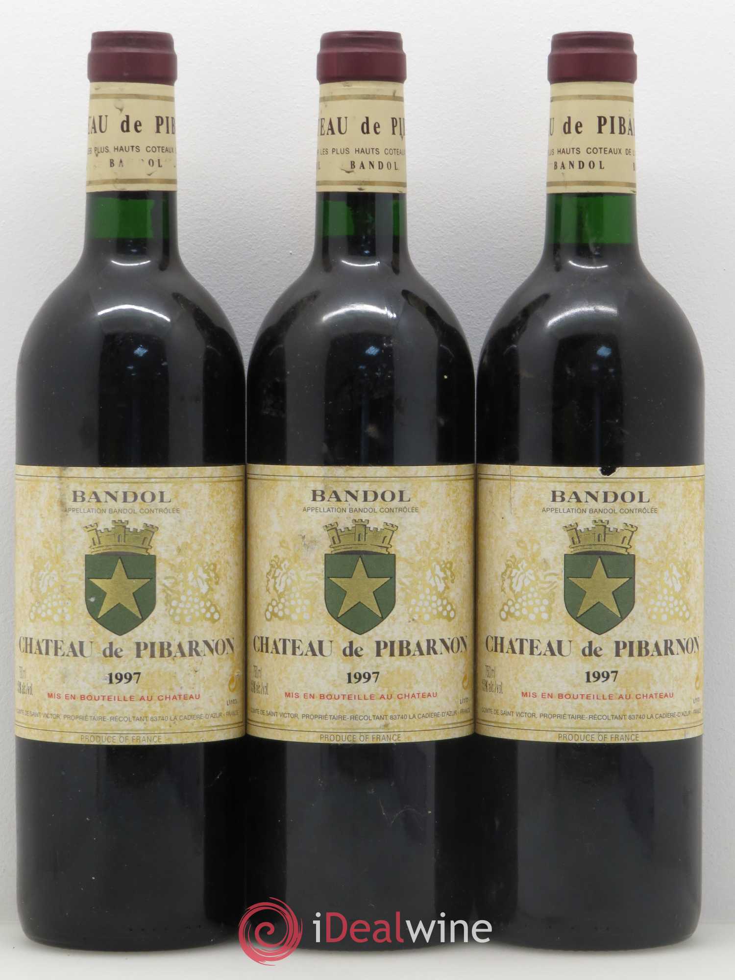 Bandol Château de Pibarnon Comte de Saint-Victor 1997 - Lot de 3 bouteilles - 0