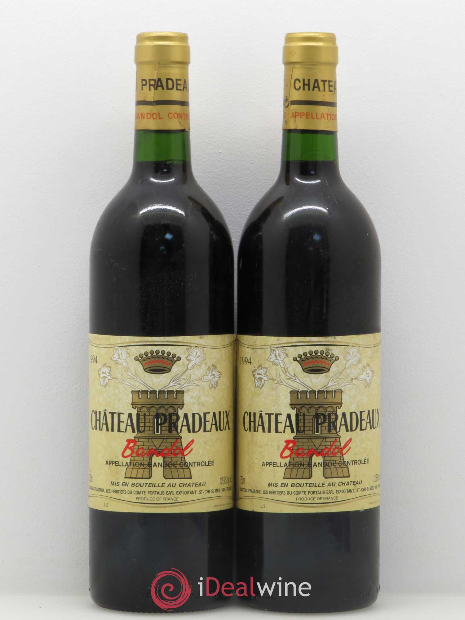 Bandol Château Pradeaux Famille Portalis 1994 - Lot de 2 bouteilles - 0