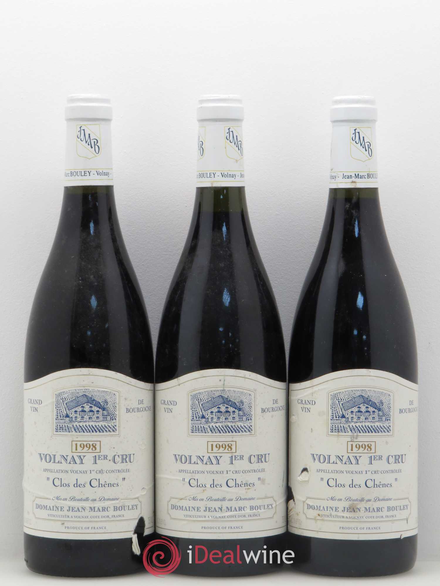 Volnay 1er Cru Clos des Chenes Domaine Jean-Marc Bouley 1998 - Posten von 3 Flaschen - 0