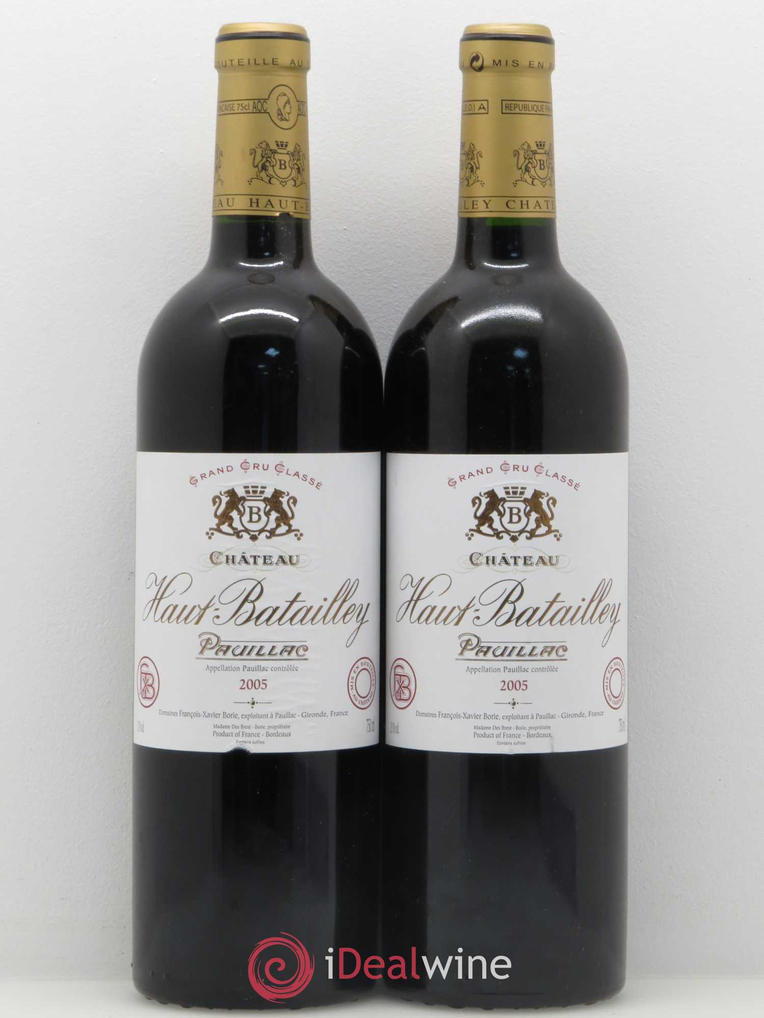 Château Haut Batailley 5ème Grand Cru Classé 2005 - Lot de 2 bouteilles - 0