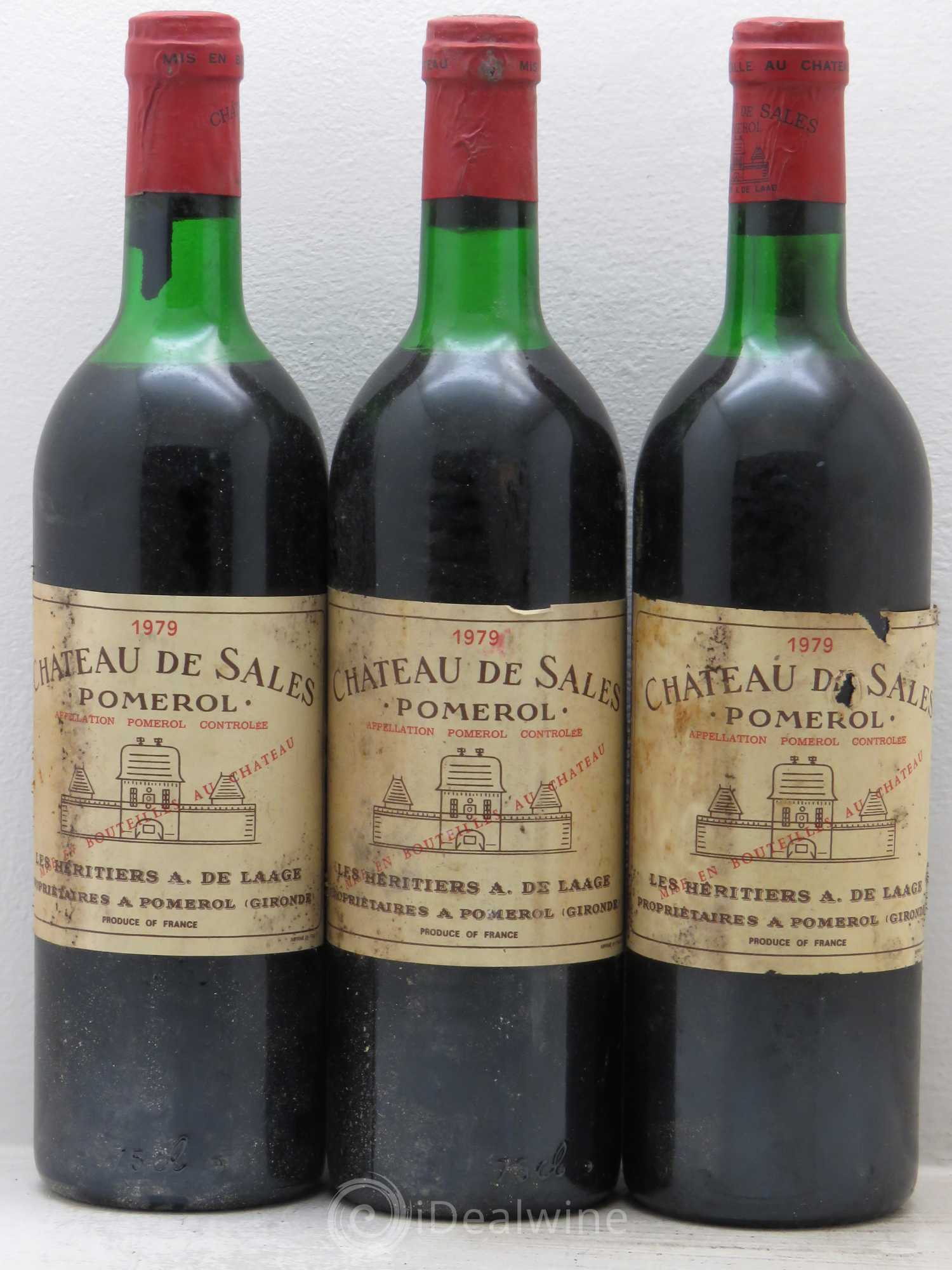 Château de Sales 1979 - Lot de 3 bouteilles - 0