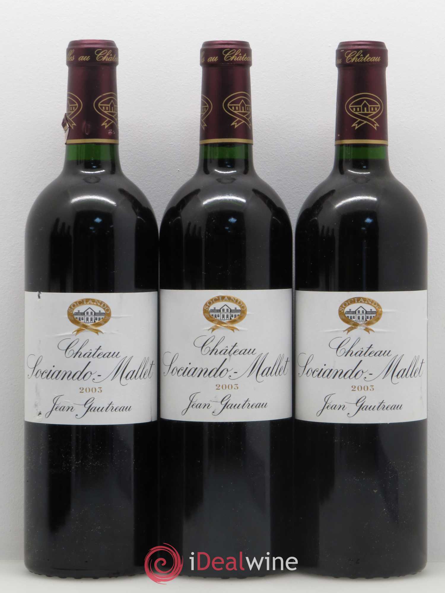 Château Sociando Mallet 2003 - Lot de 6 bouteilles - 1