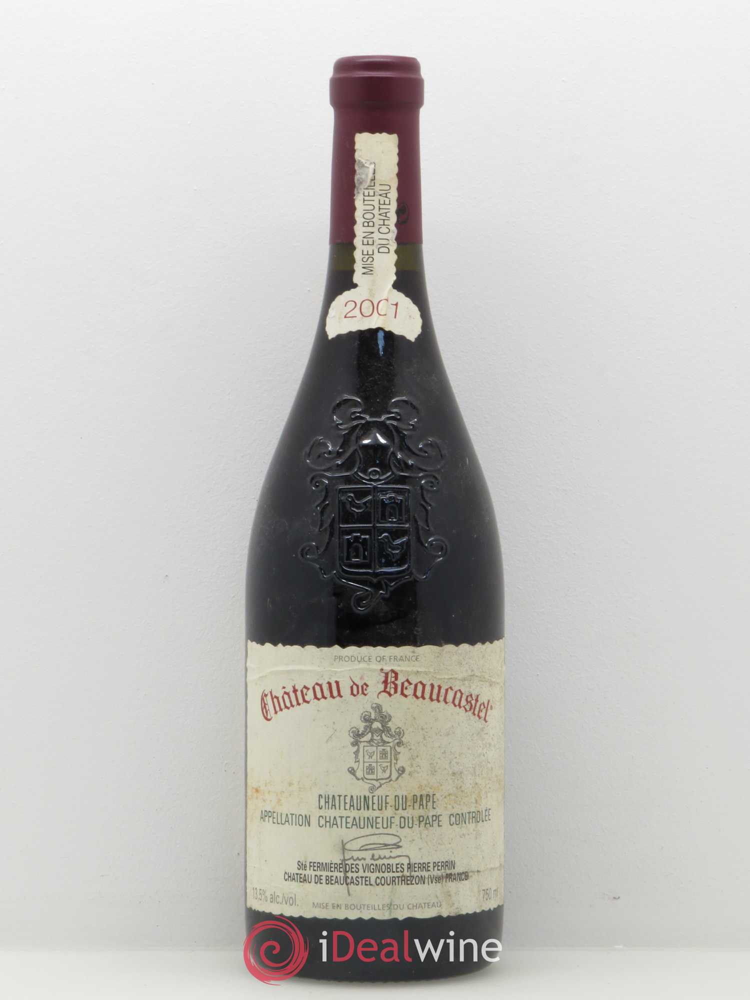 Châteauneuf-du-Pape Château de Beaucastel Famille Perrin 2001 - Lot de 1 bouteille - 0