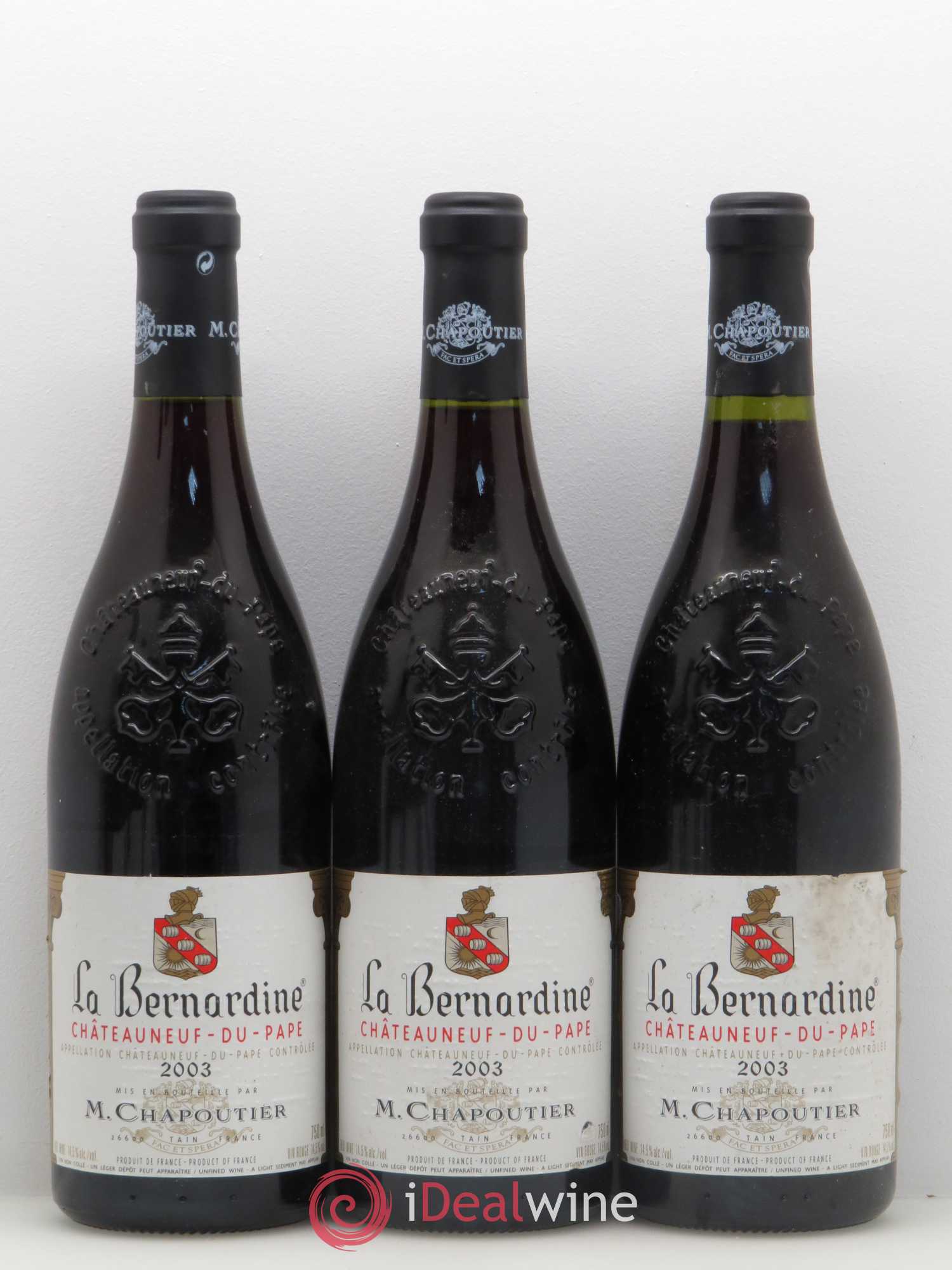 Châteauneuf-du-Pape La Bernardine Chapoutier 2003 - Lot de 6 bouteilles - 2