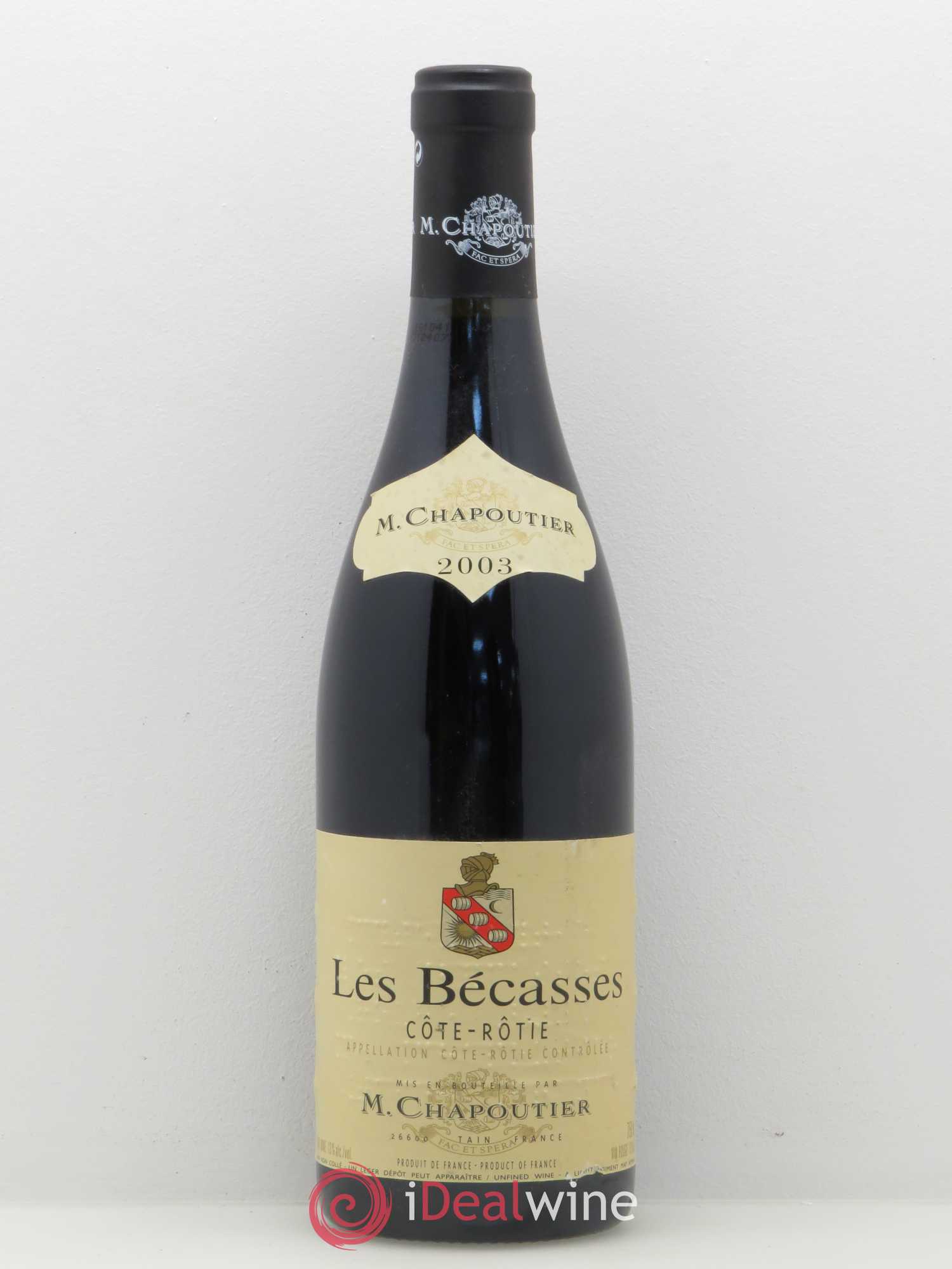 Côte-Rôtie Les Bécasses Chapoutier 2003 - Lot de 1 bouteille - 0