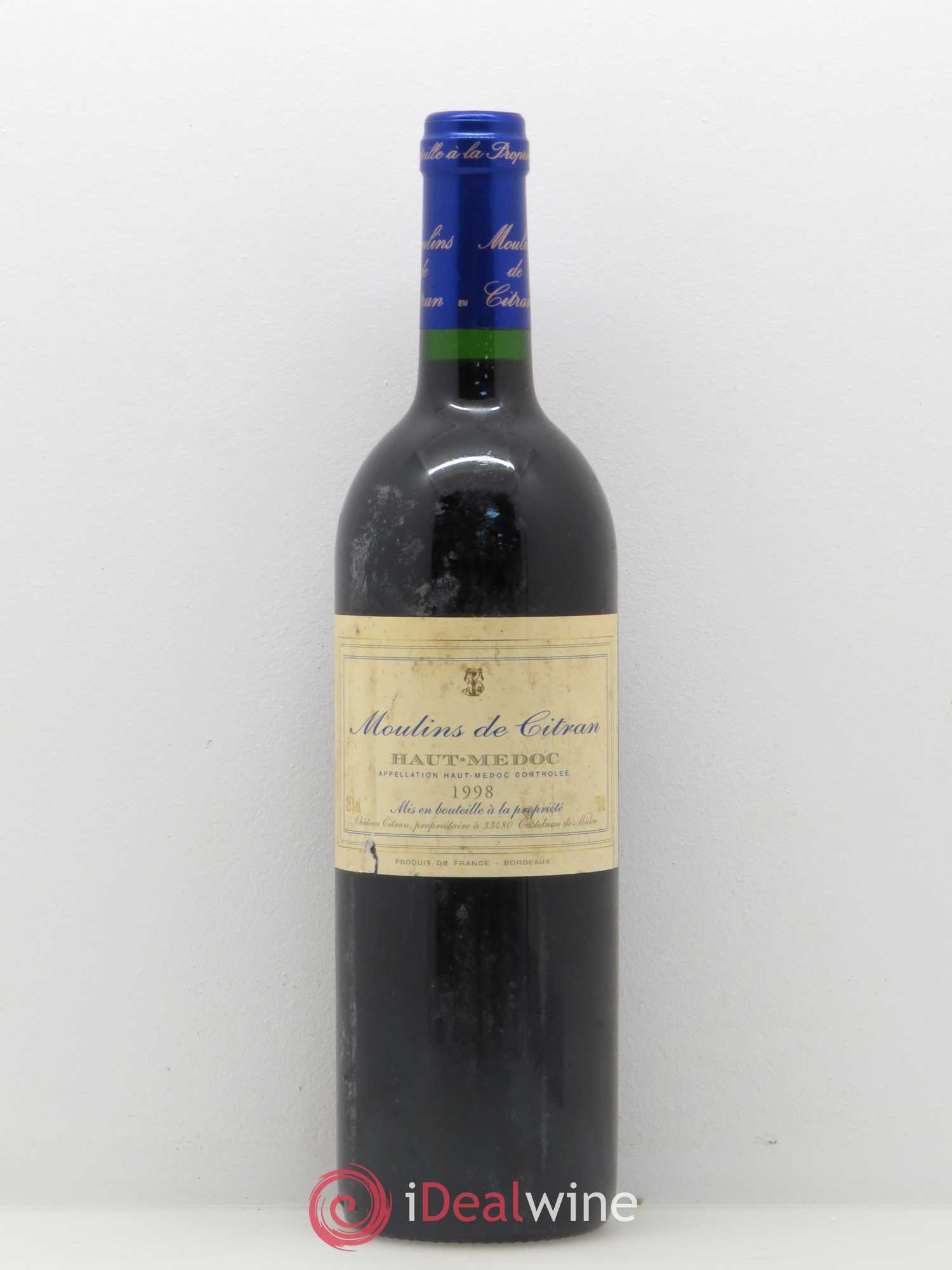 Haut Médoc Moulin de Citran (sans prix de réserve) 1998 - Posten von 1 Flasche - 0