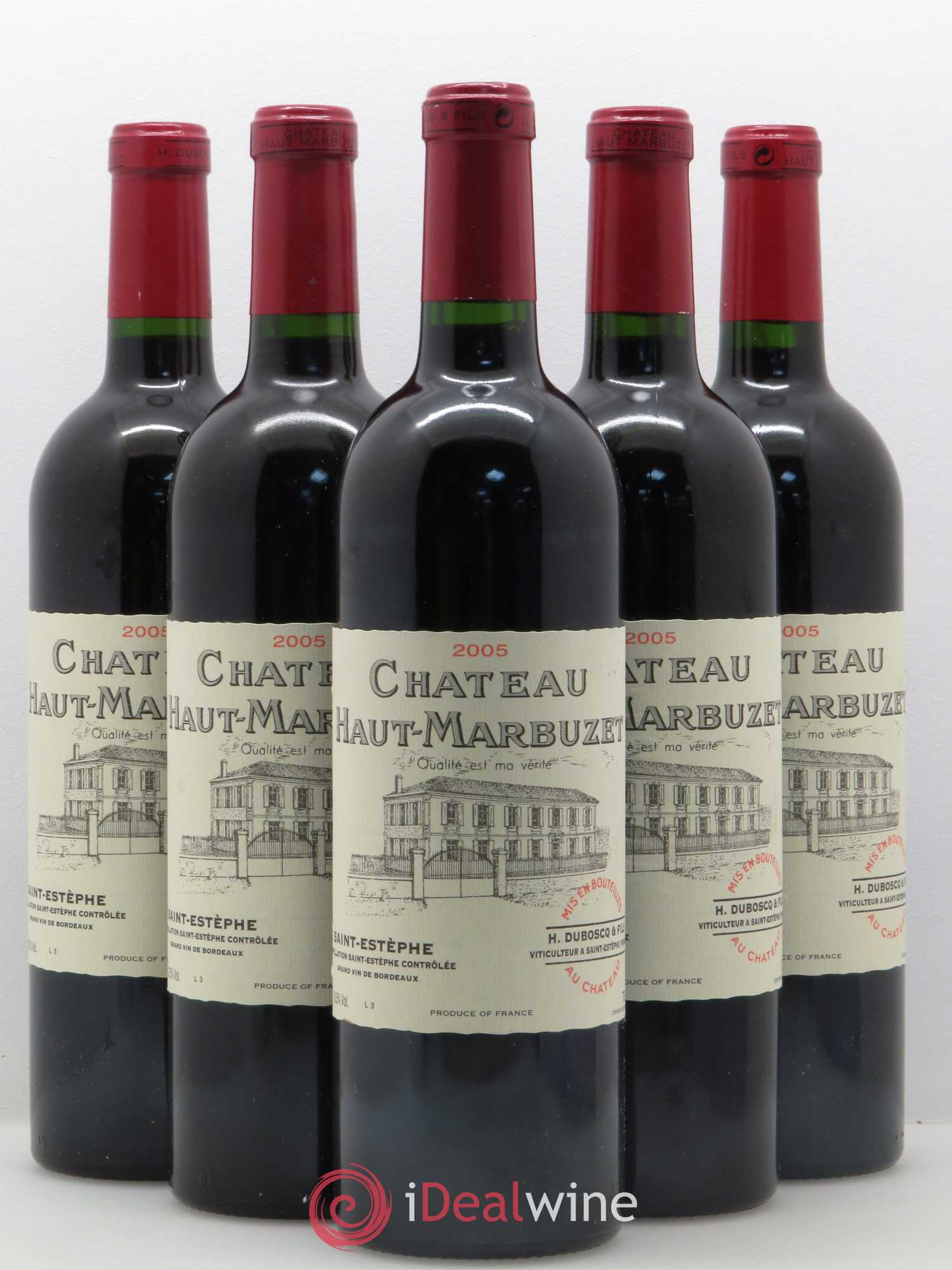 Château Haut Marbuzet 2005 - Lot de 5 bouteilles - 0