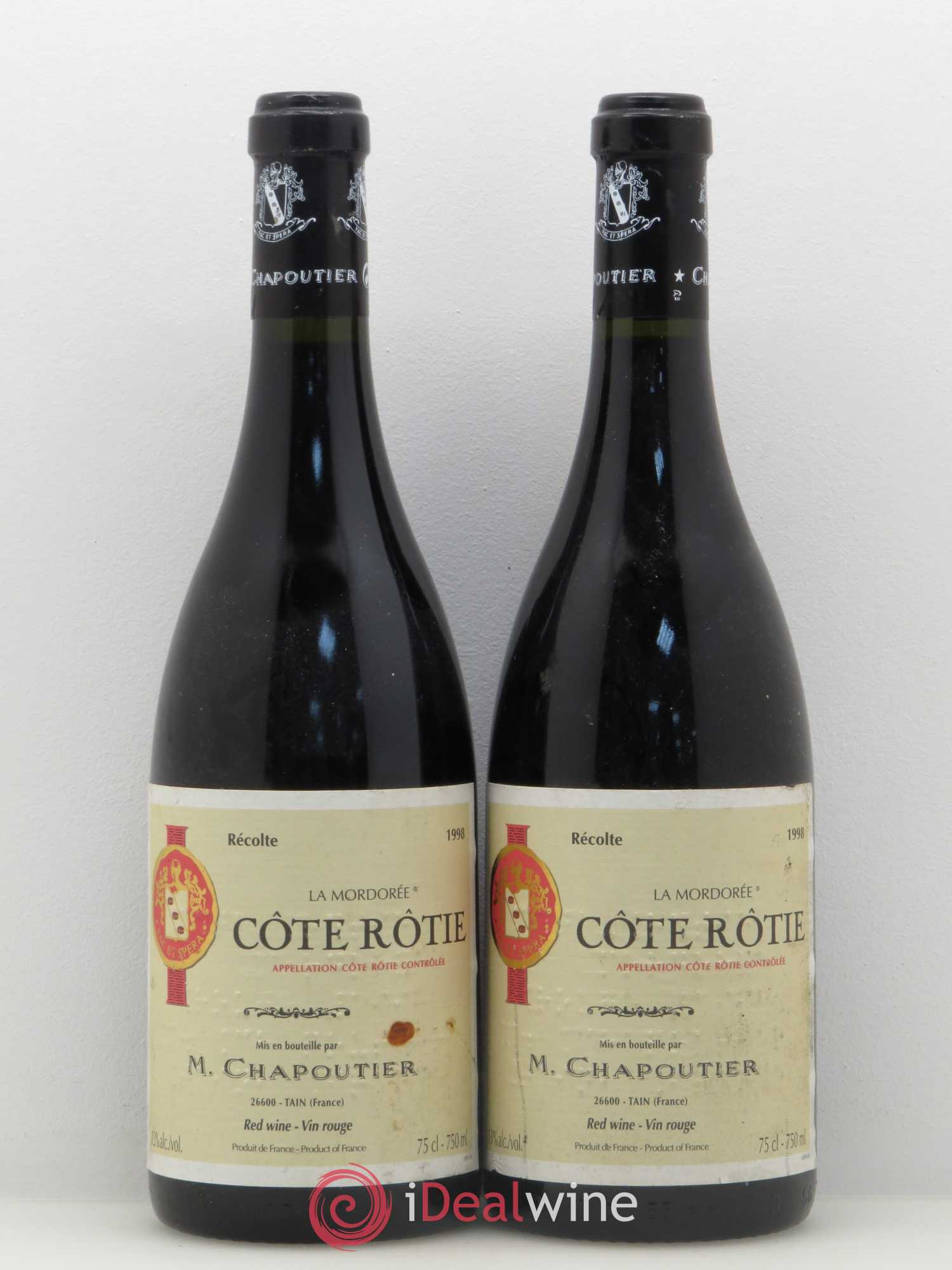 Côte-Rôtie La Mordorée Chapoutier 1998 - Lot de 5 bouteilles - 2