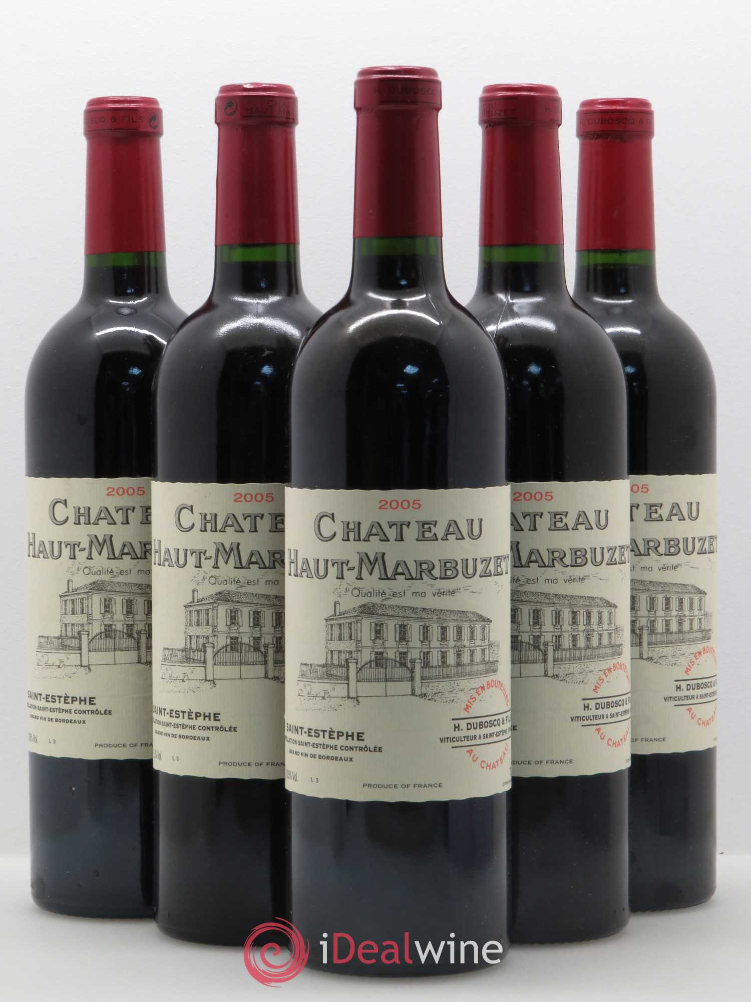 Château Haut Marbuzet 2005 - Lot de 5 bouteilles - 0
