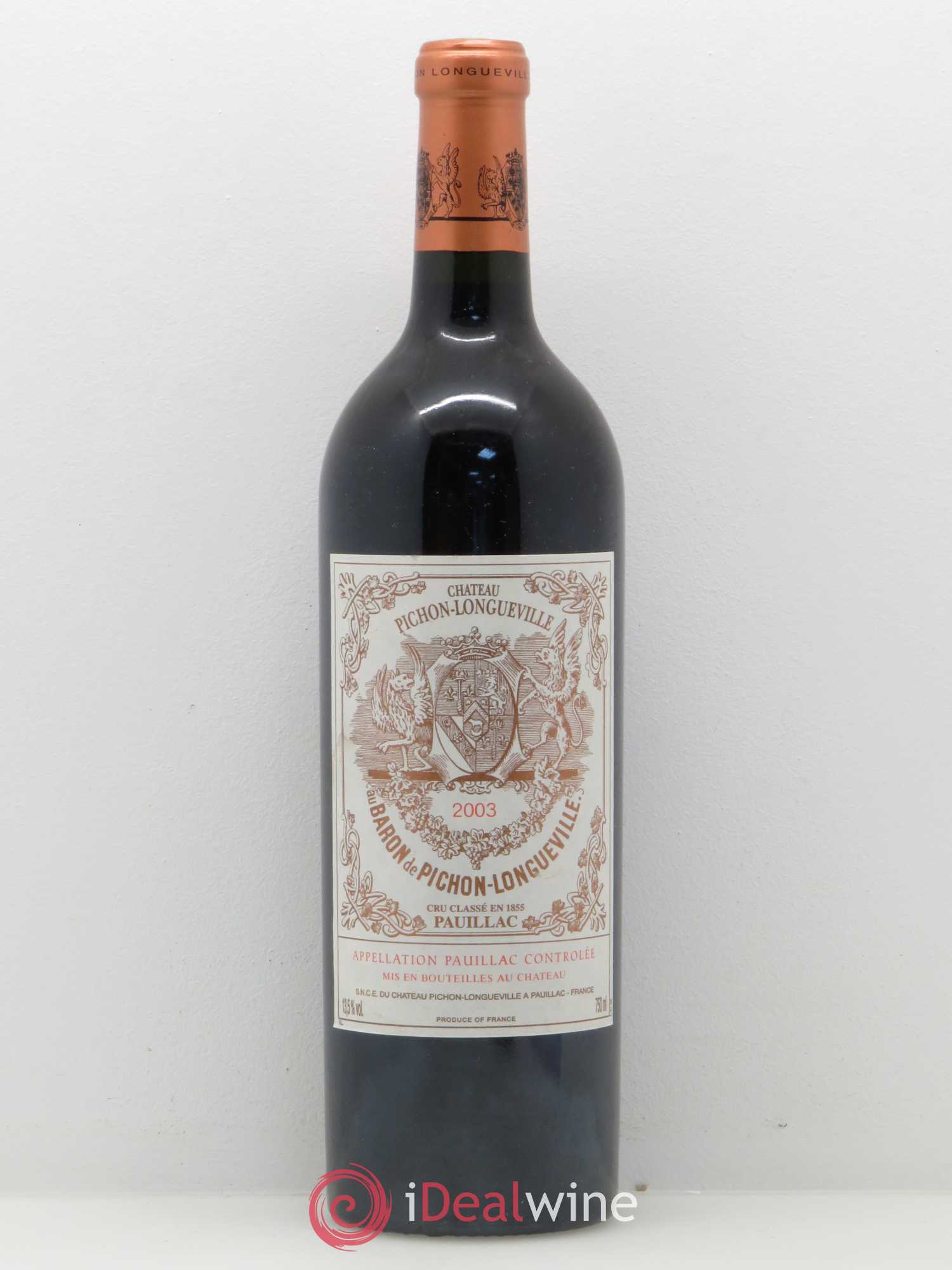 Pichon Longueville Baron 2ème Grand Cru Classé 2003 - Lot de 1 bouteille - 0
