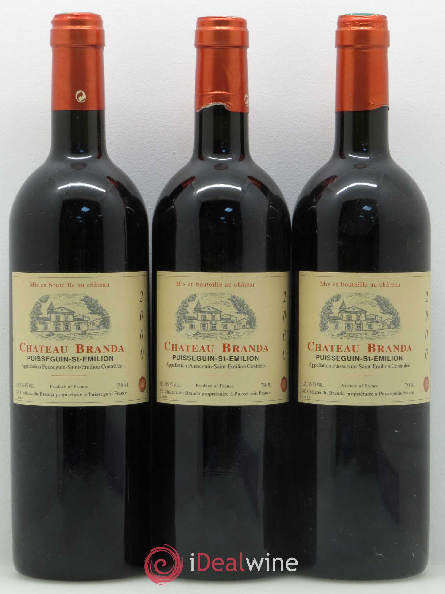 Château Branda 2000 - Lot de 3 bouteilles - 0