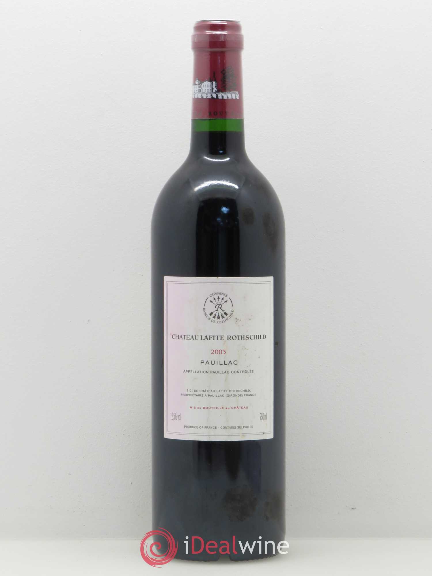 Château Lafite Rothschild 1er Grand Cru Classé 2003 - Lot de 1 bouteille - 1