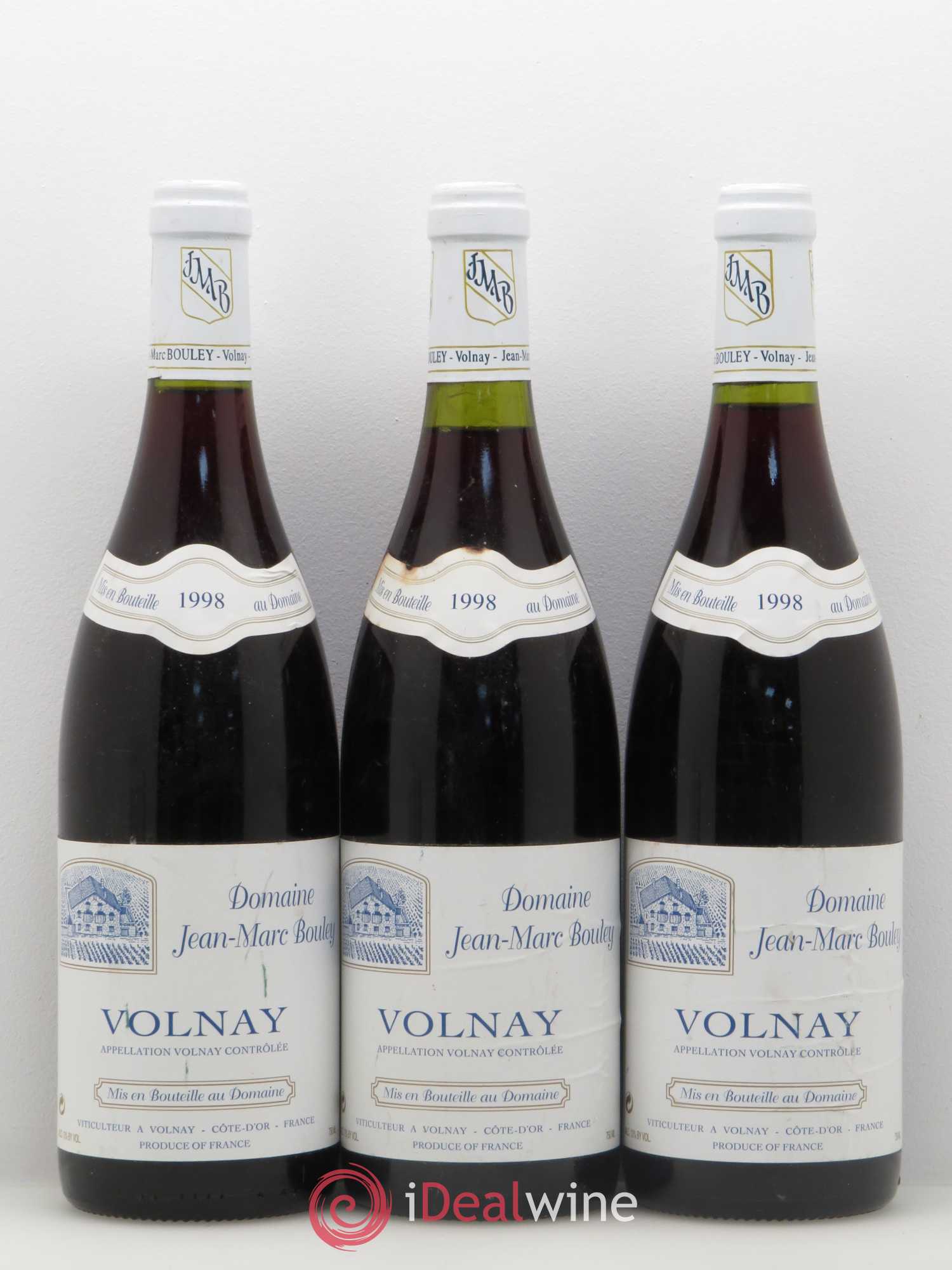 Volnay Domaine Jean-Marc Bouley 1998 - Posten von 3 Flaschen - 0