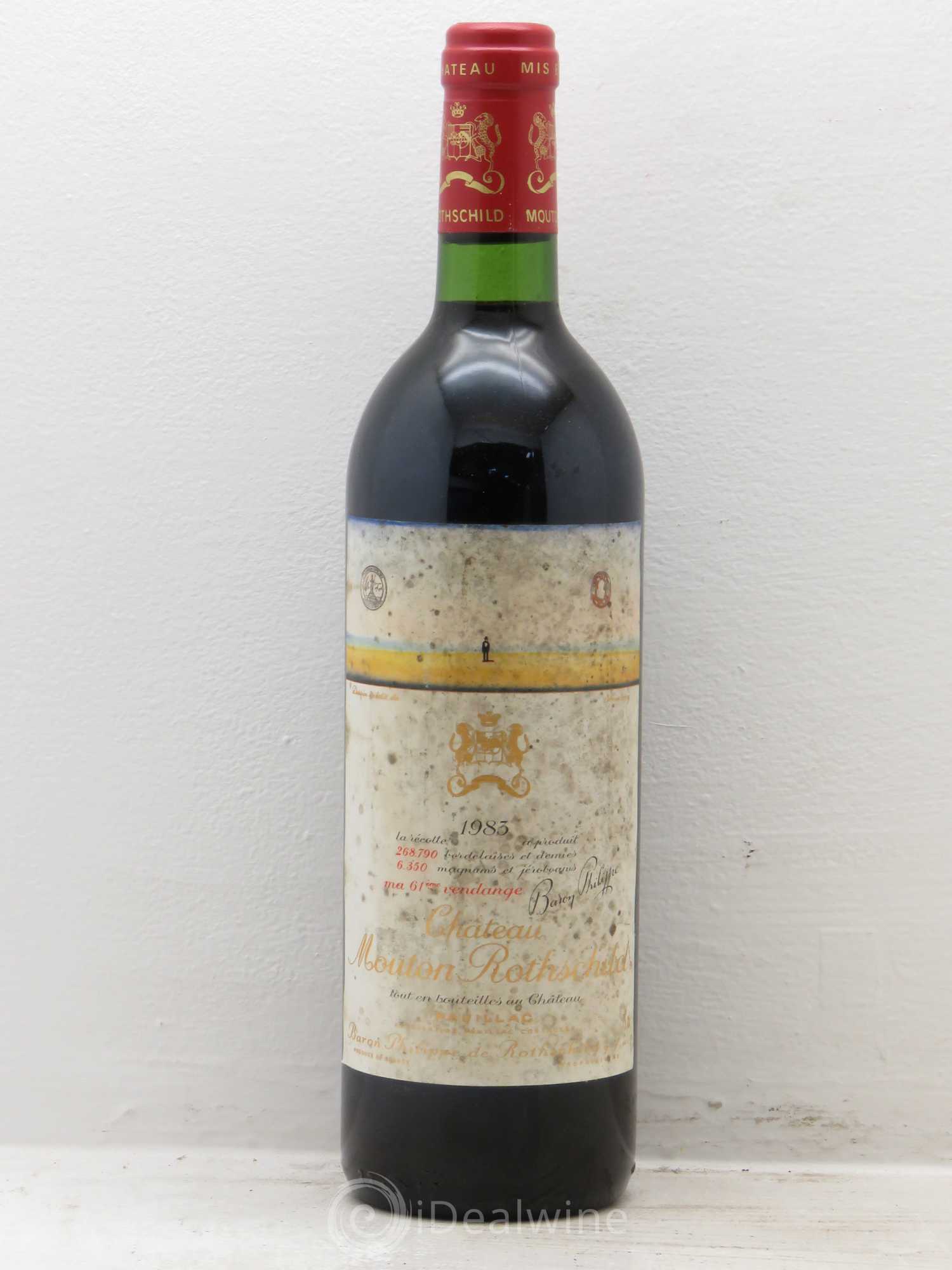 Château Mouton Rothschild 1er Grand Cru Classé 1983 - Lot de 1 bouteille - 0