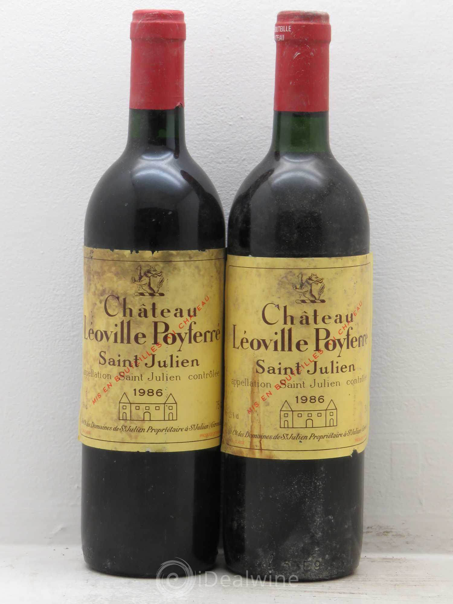 Château Léoville Poyferré 2ème Grand Cru Classé 1986 - Lot de 2 bouteilles - 0