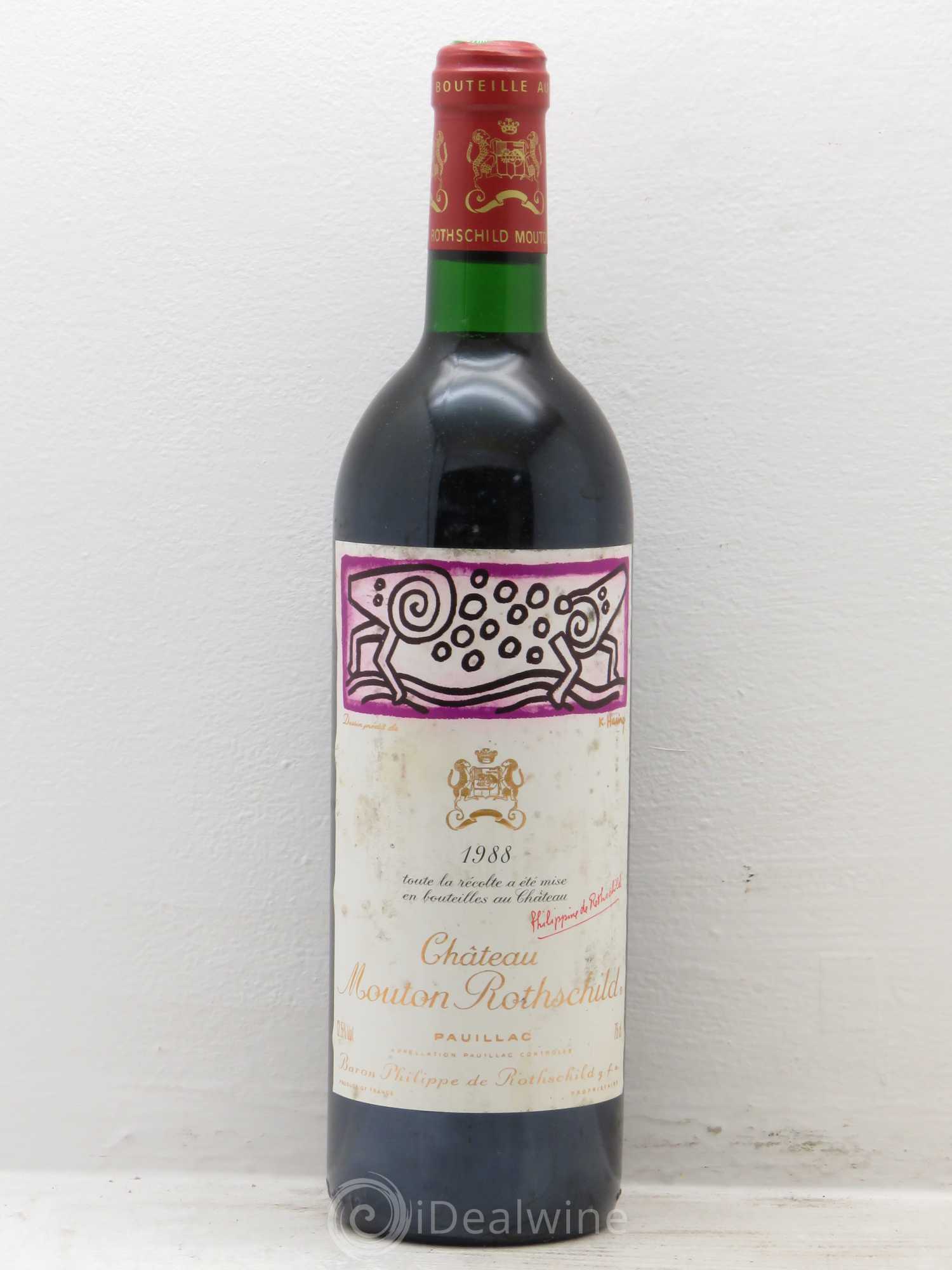 Château Mouton Rothschild 1er Grand Cru Classé 1988 - Lot de 1 bouteille - 0