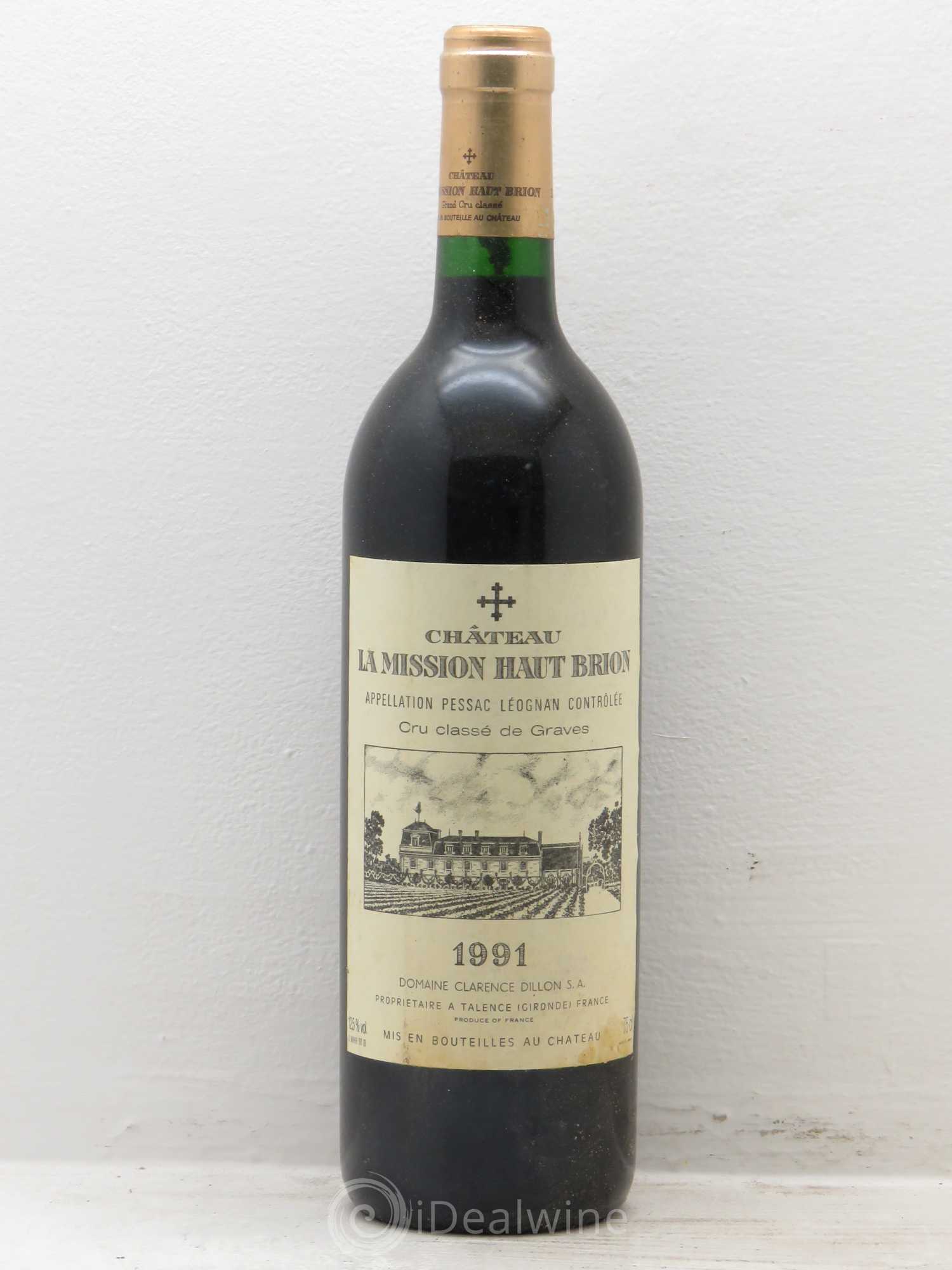 Château la Mission Haut-Brion Cru Classé de Graves 1991 - Lot de 6 bouteilles - 0