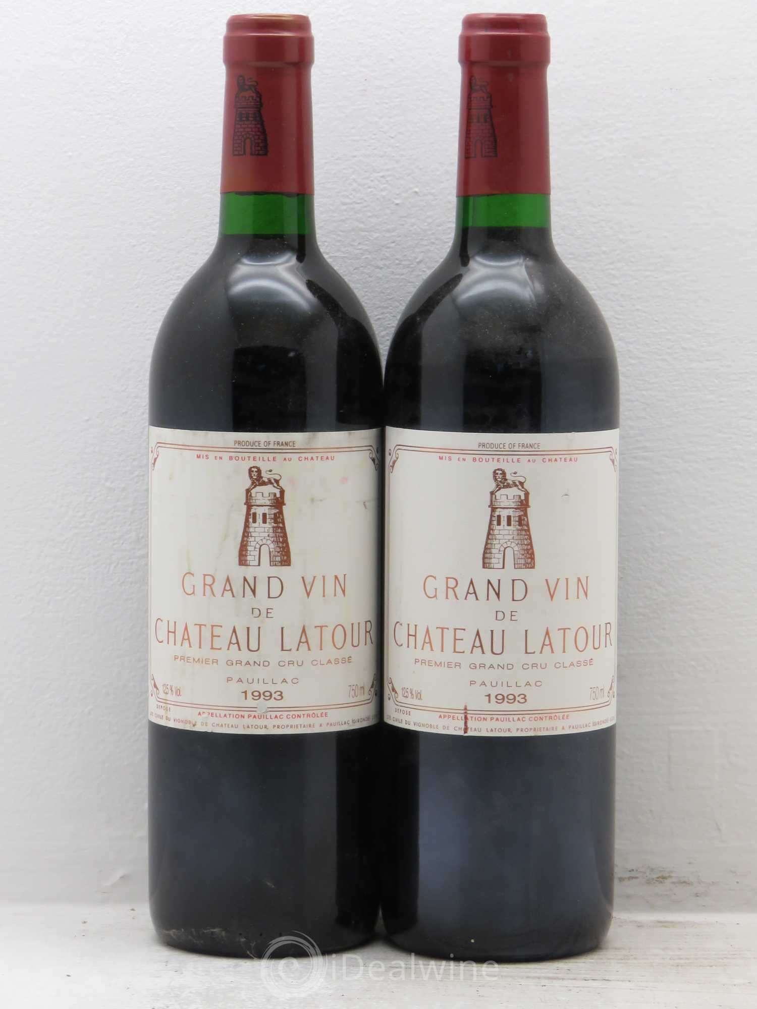 Château Latour 1er Grand Cru Classé 1993 - Lot de 2 bouteilles - 0