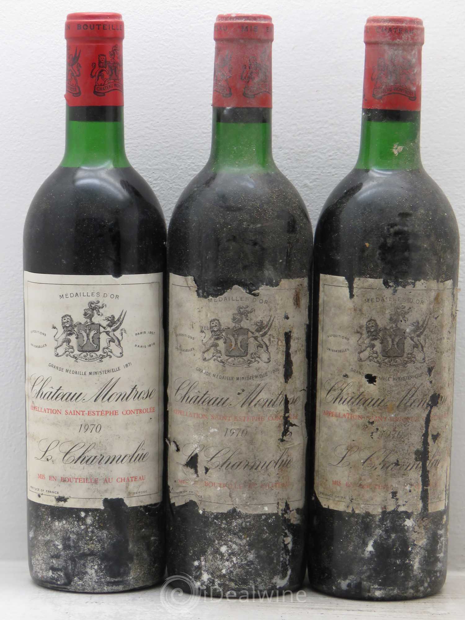 Château Montrose 2ème Grand Cru Classé 1970 - Lot de 3 bouteilles - 0