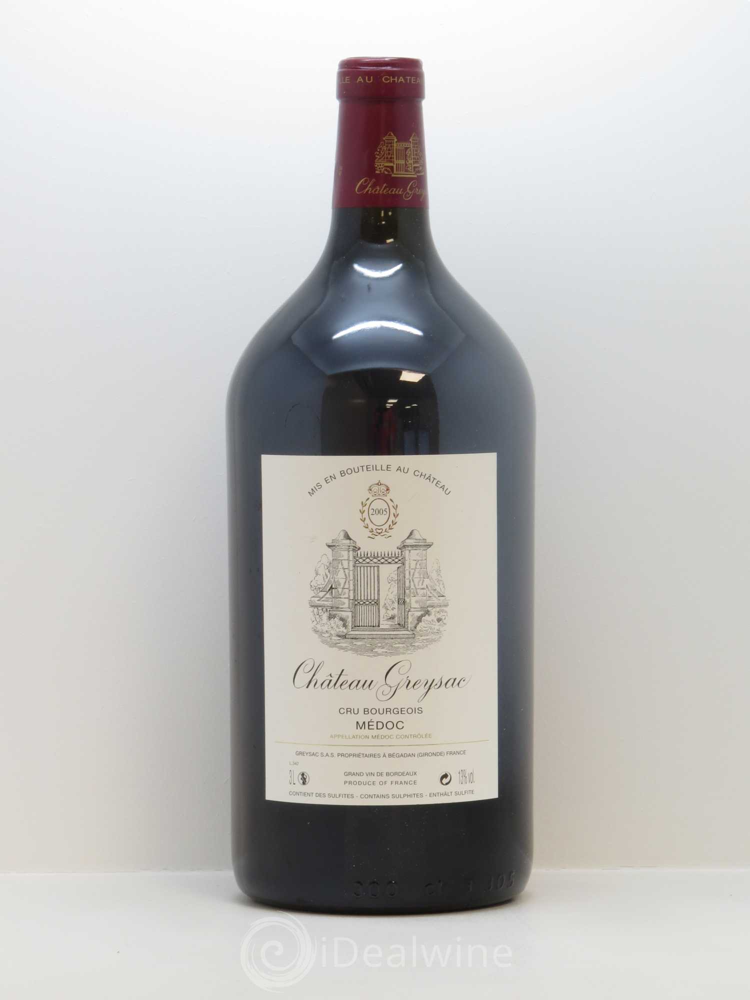 Château Greysac Cru Bourgeois 2005 - Lot de 1 double magnum - 0