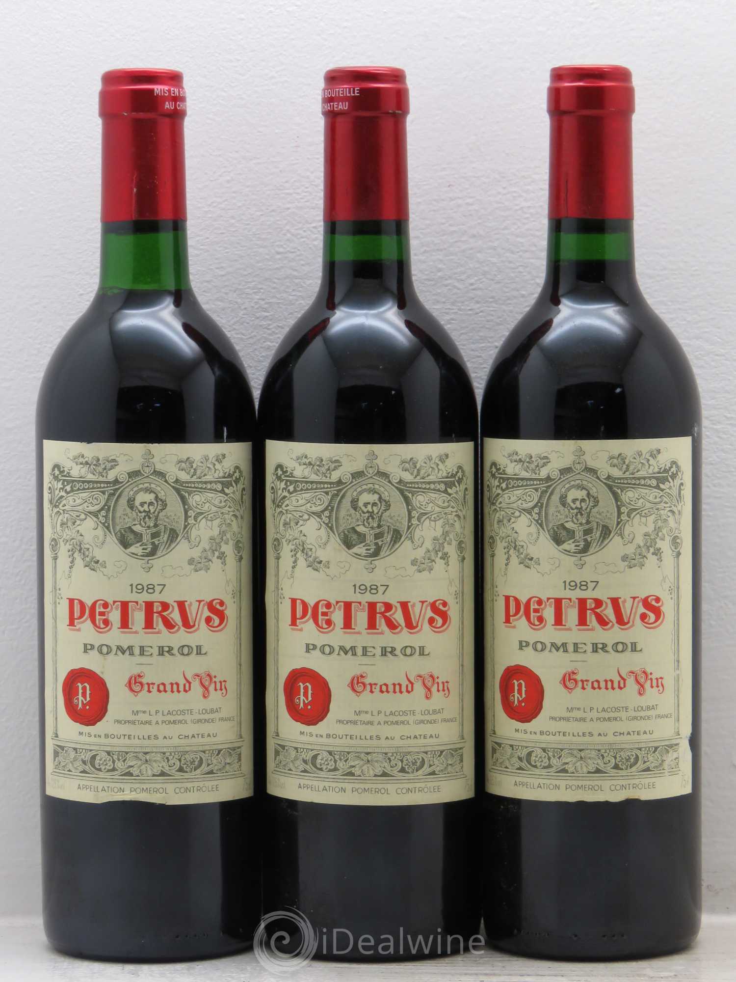 Petrus 1987 - Lot de 3 bouteilles - 0