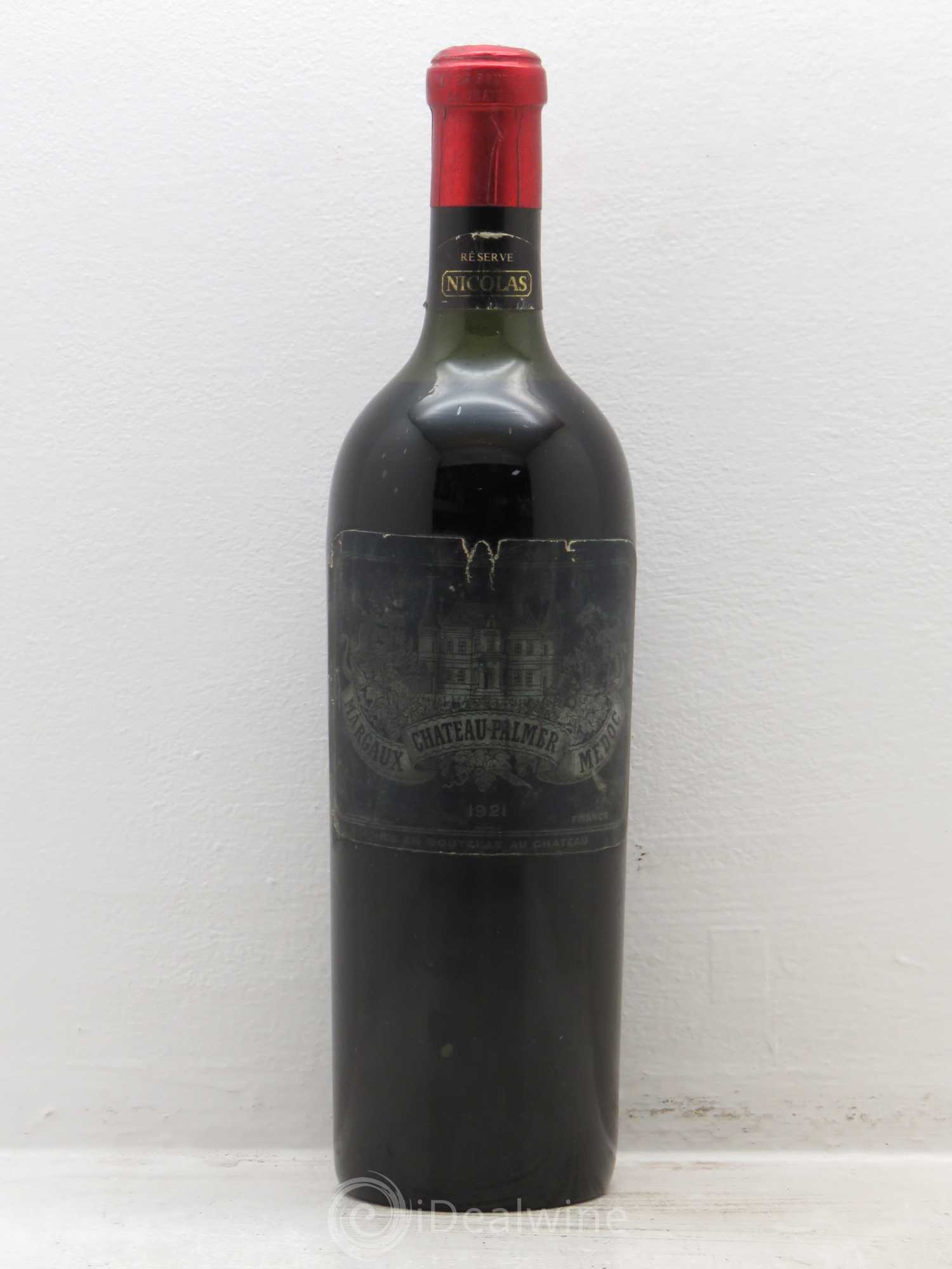 Château Palmer 3ème Grand Cru Classé 1921 - Lot de 1 bouteille - 0