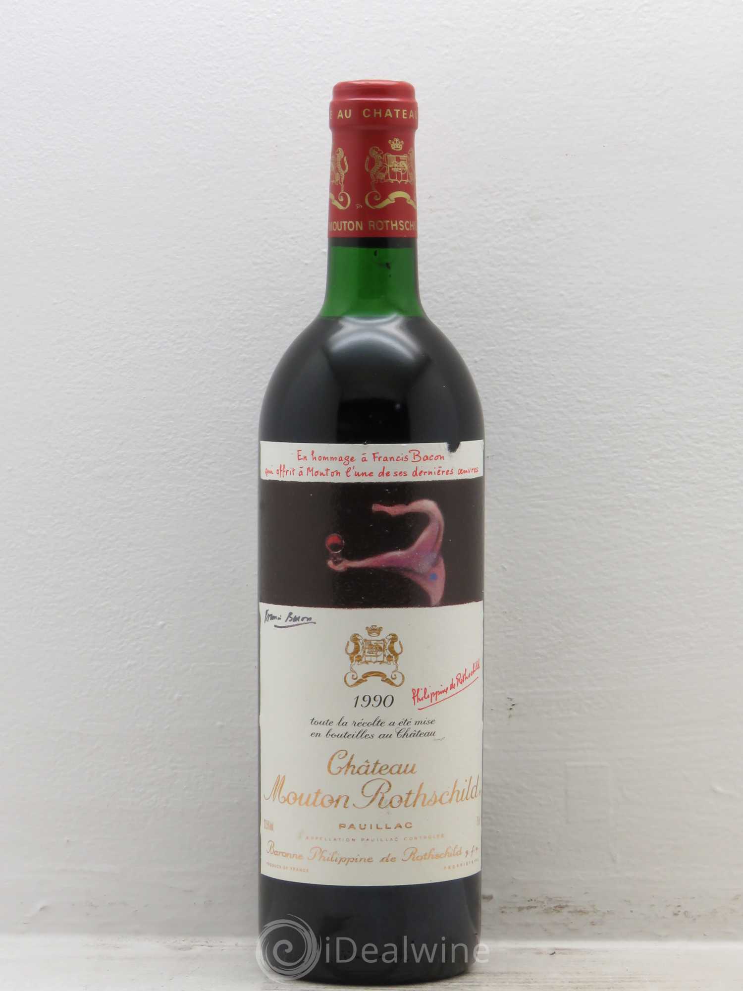 Château Mouton Rothschild 1er Grand Cru Classé 1990 - Lot de 1 bouteille - 0