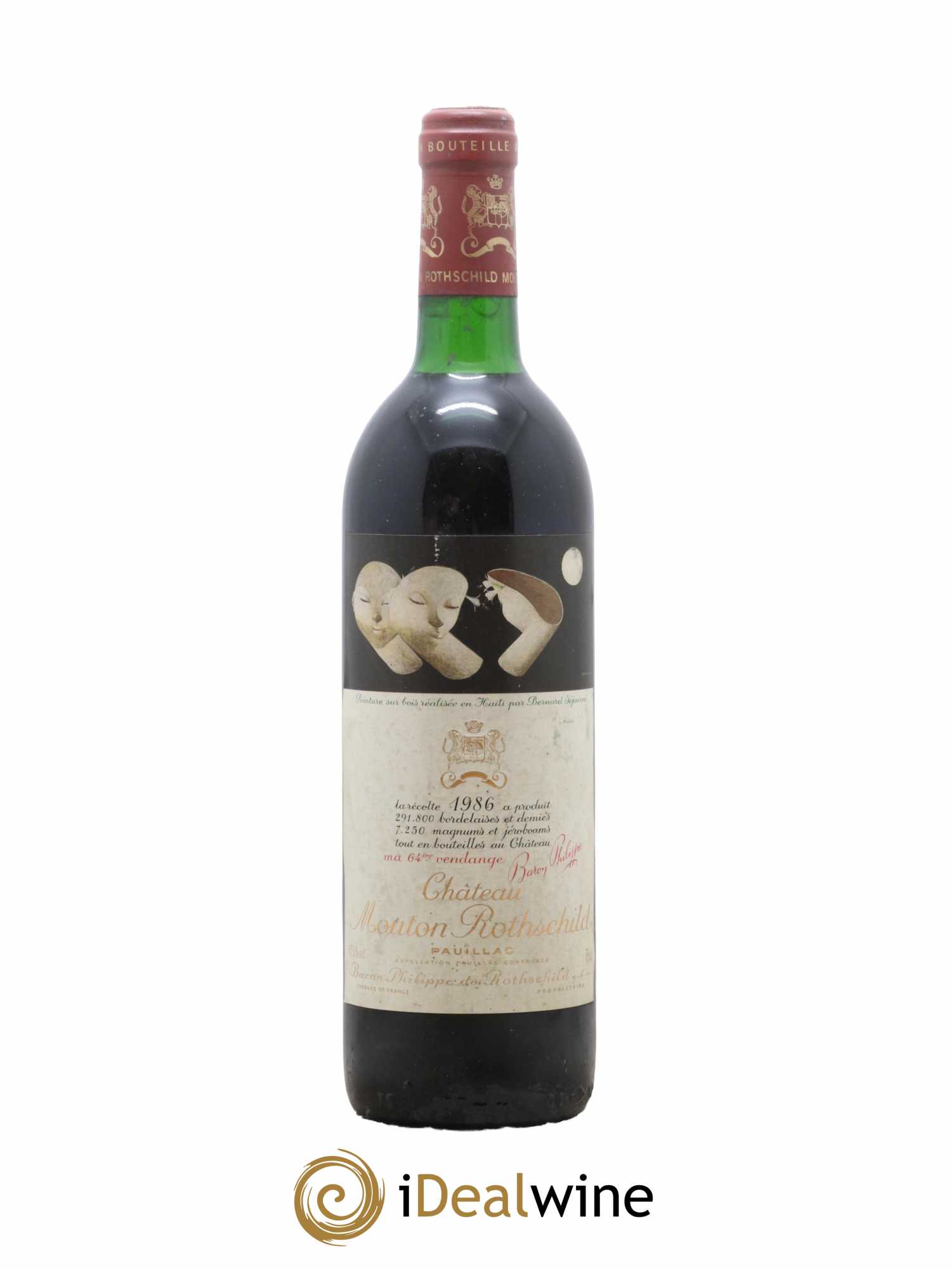 Château Mouton Rothschild 1er Grand Cru Classé 1986 - Lot de 1 bouteille - 0
