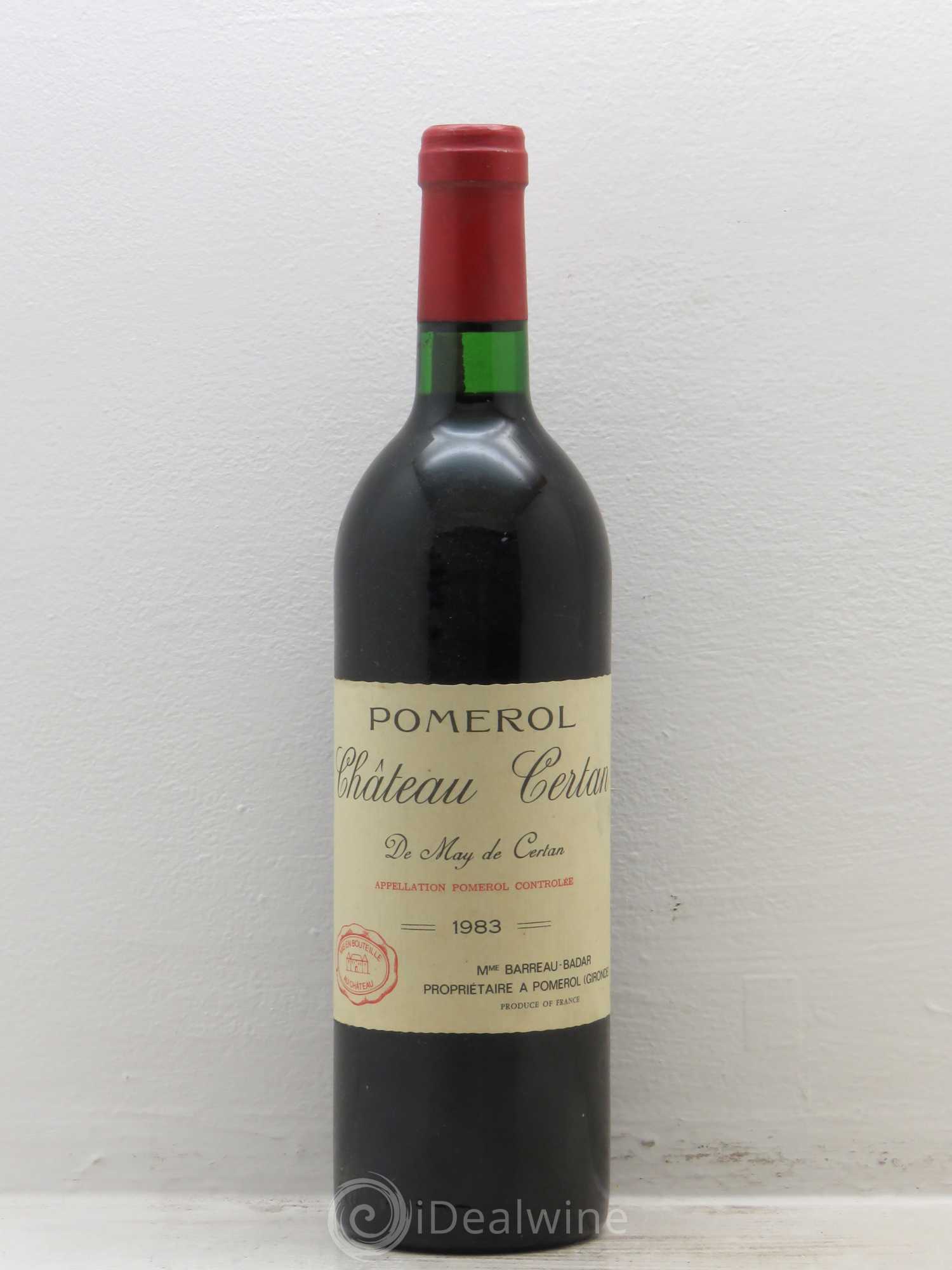 Château Certan de May 1983 - Lot de 1 bouteille - 0