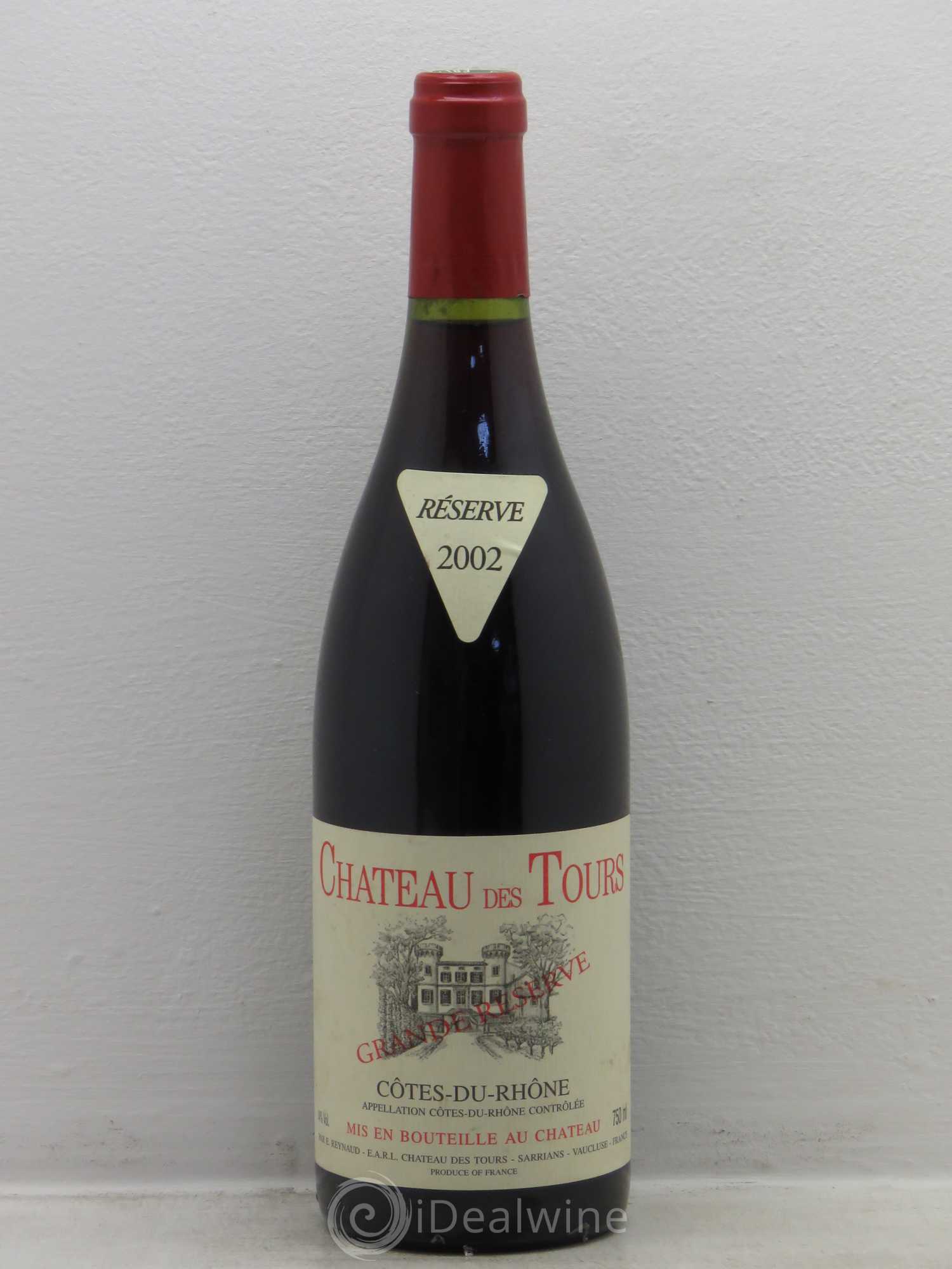 Côtes-du-Rhône Château des Tours Emmanuel Reynaud Grande réserve 2002 - Lot de 1 bouteille - 0