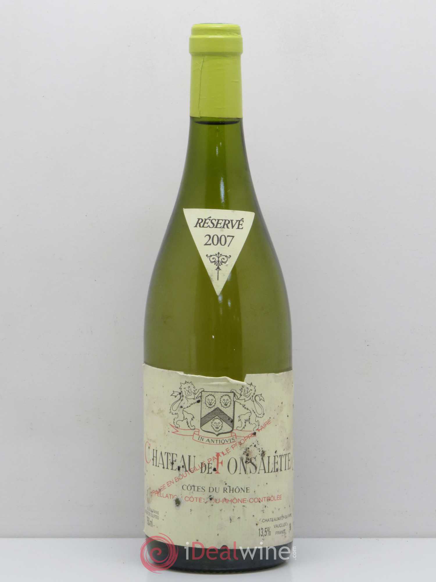 Côtes-du-Rhône Château de Fonsalette Emmanuel Reynaud 2007 - Lot de 1 bouteille - 0